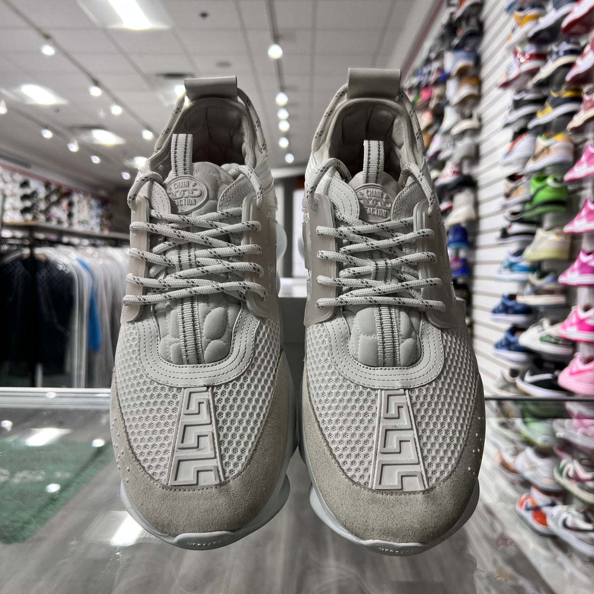 Versace Chain Reaction White (Lightly Worn+Replacement Box)