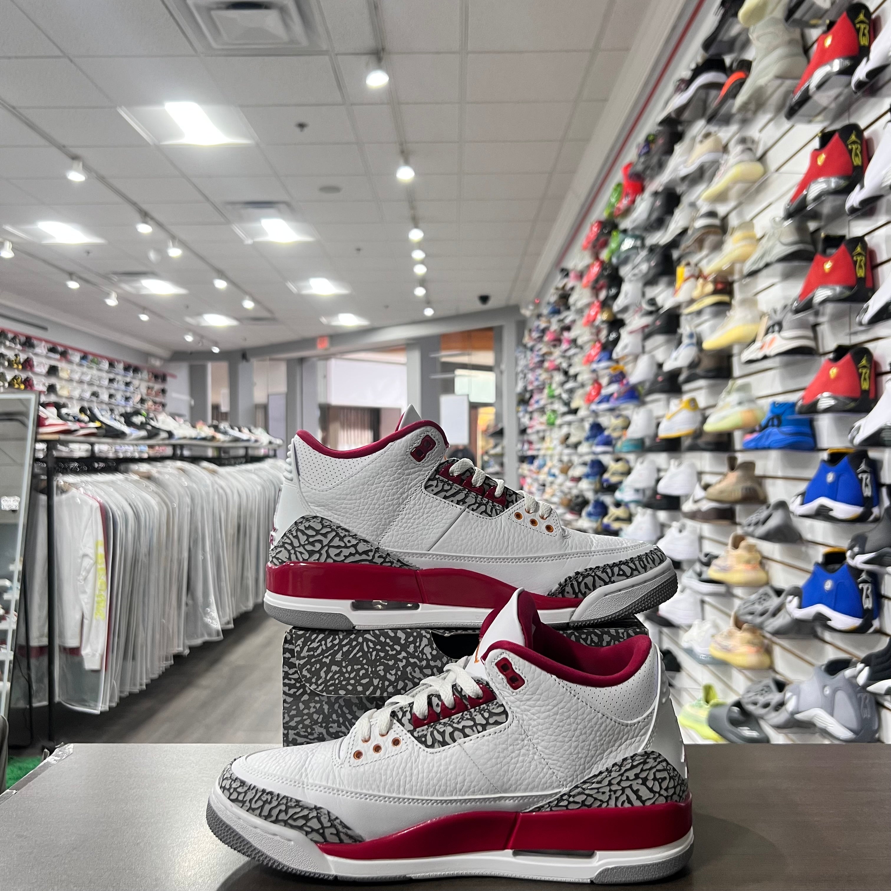 Jordan Retro 3 Mens Cardinal Red (Lightly Worn)