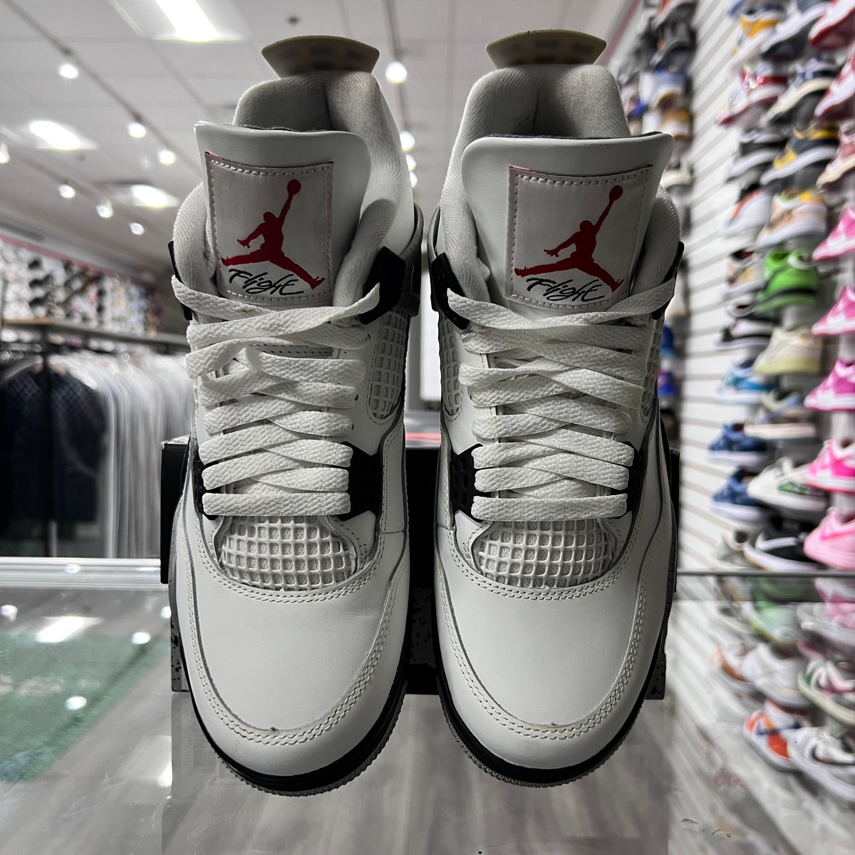 Jordan Retro 4 Mens White Cement (Lightly Worn)