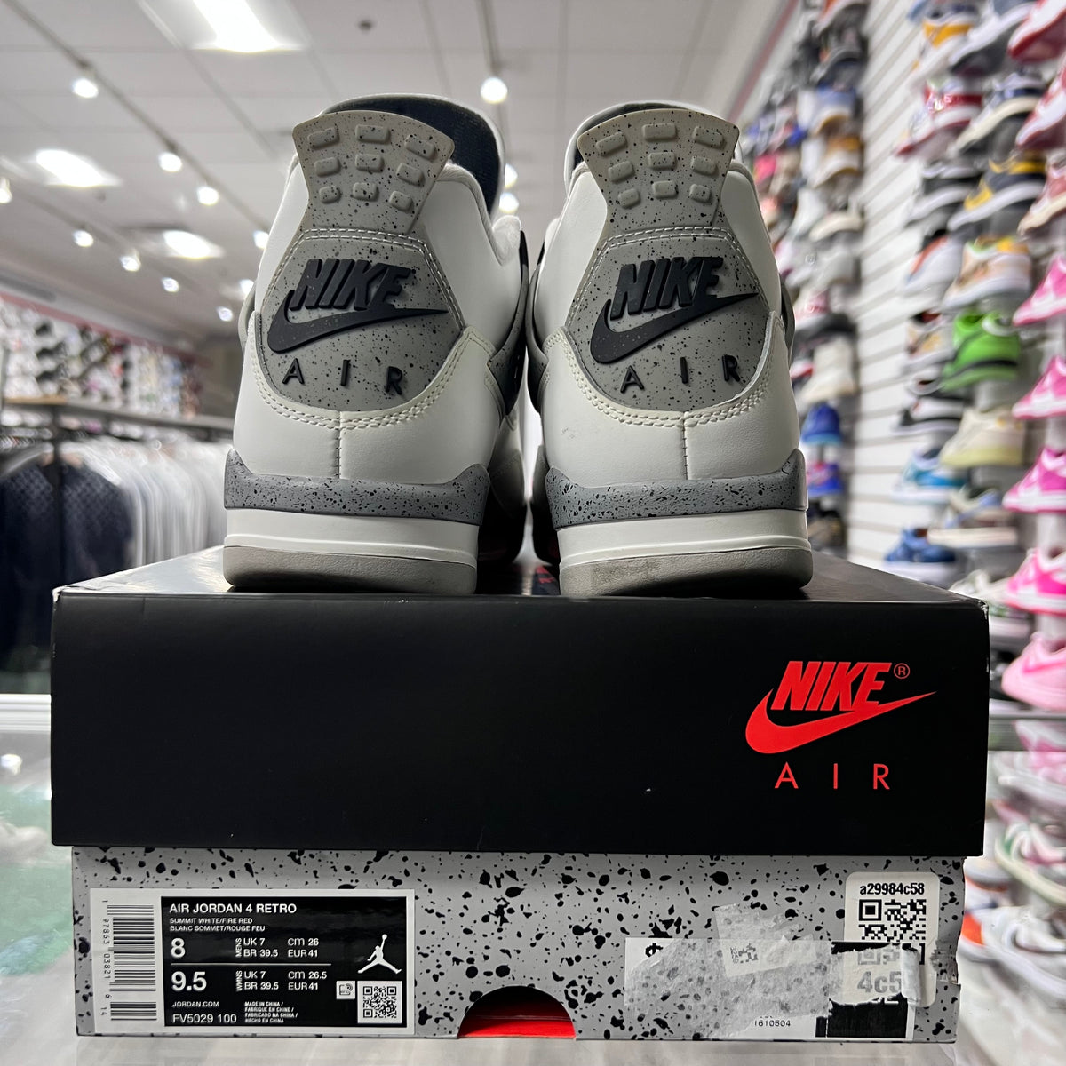 Jordan Retro 4 Mens White Cement (Lightly Worn)