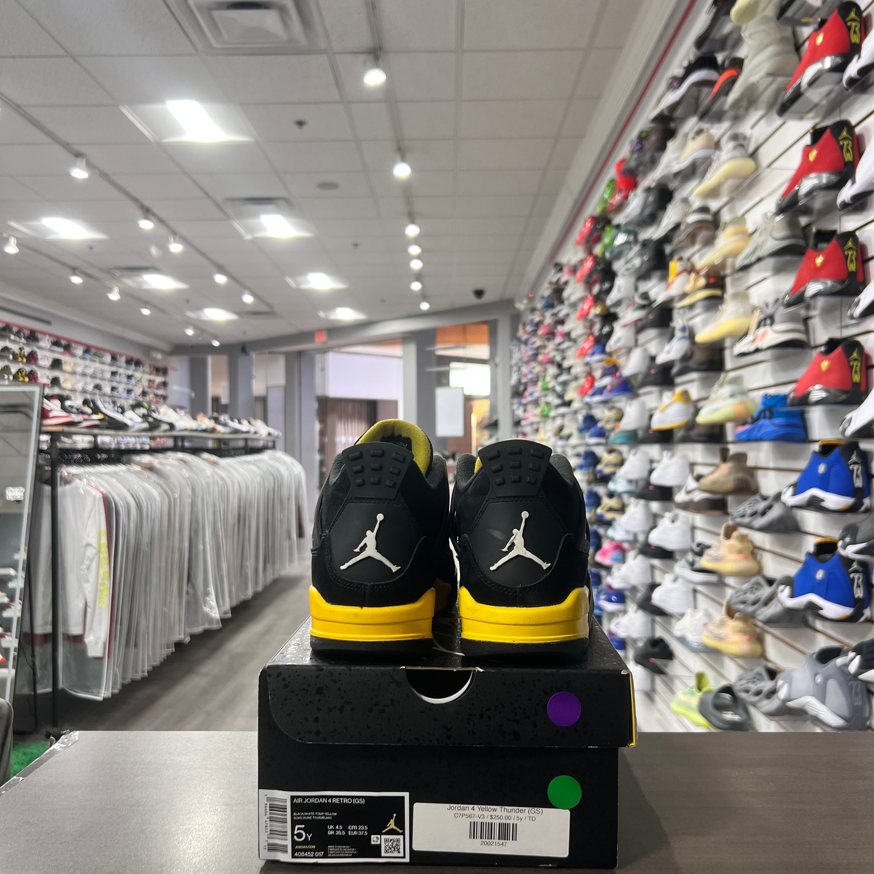 Jordan Retro 4 Gs Yellow Thunder (Lightly Worn)