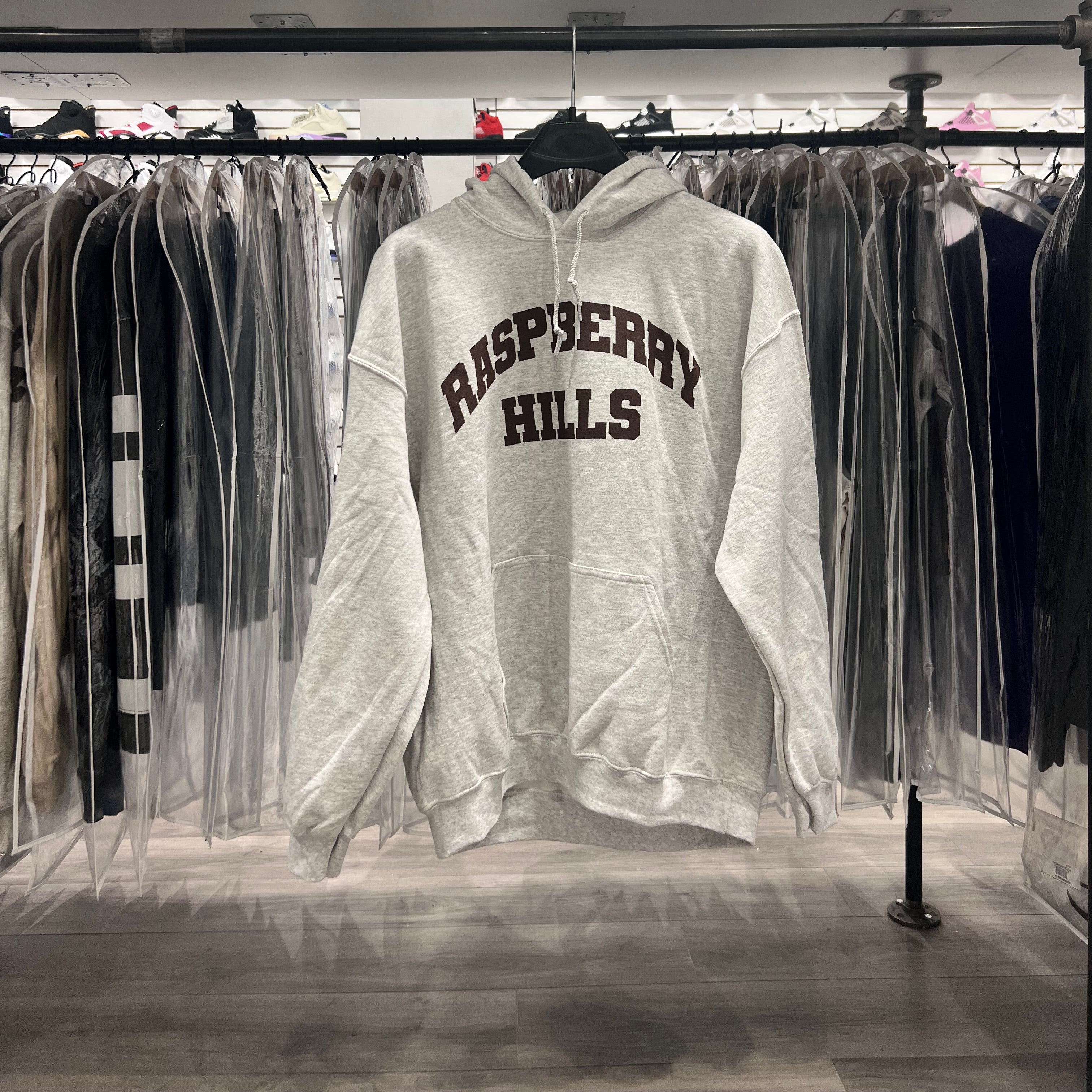 Raspberry Hills Hoodie Grey Brown