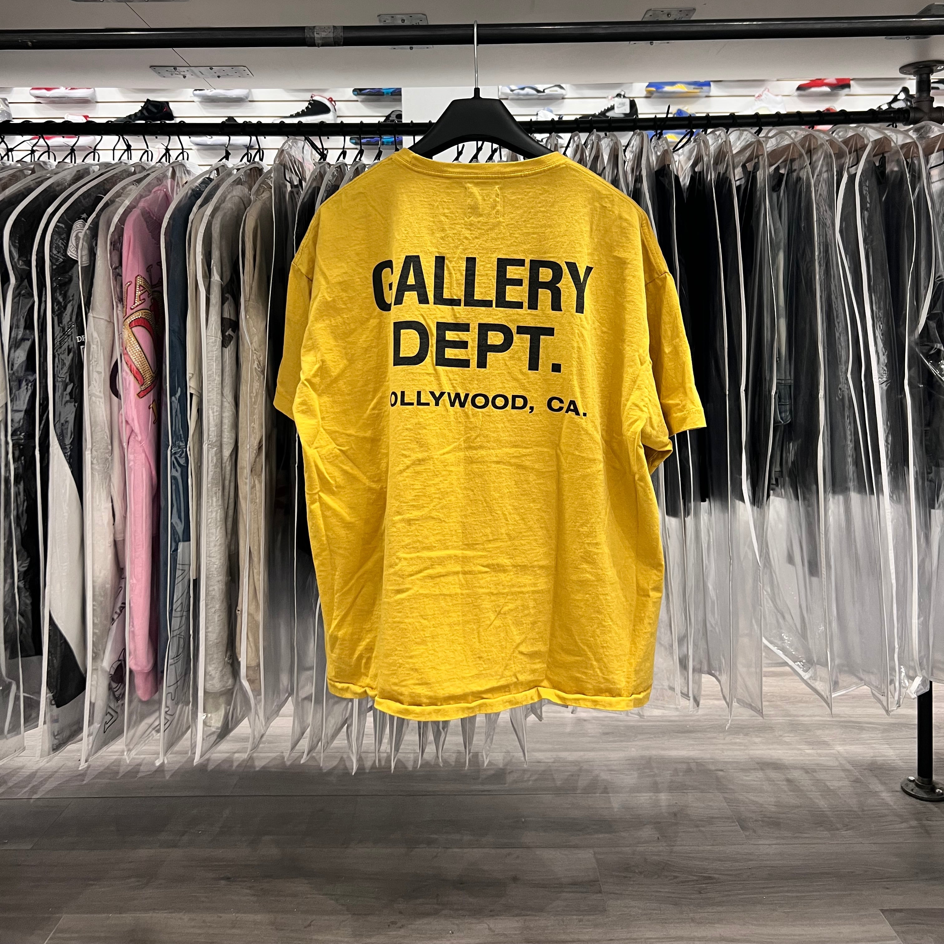 Gallery Dept Logo Tee Yellow (Lightly Worn)