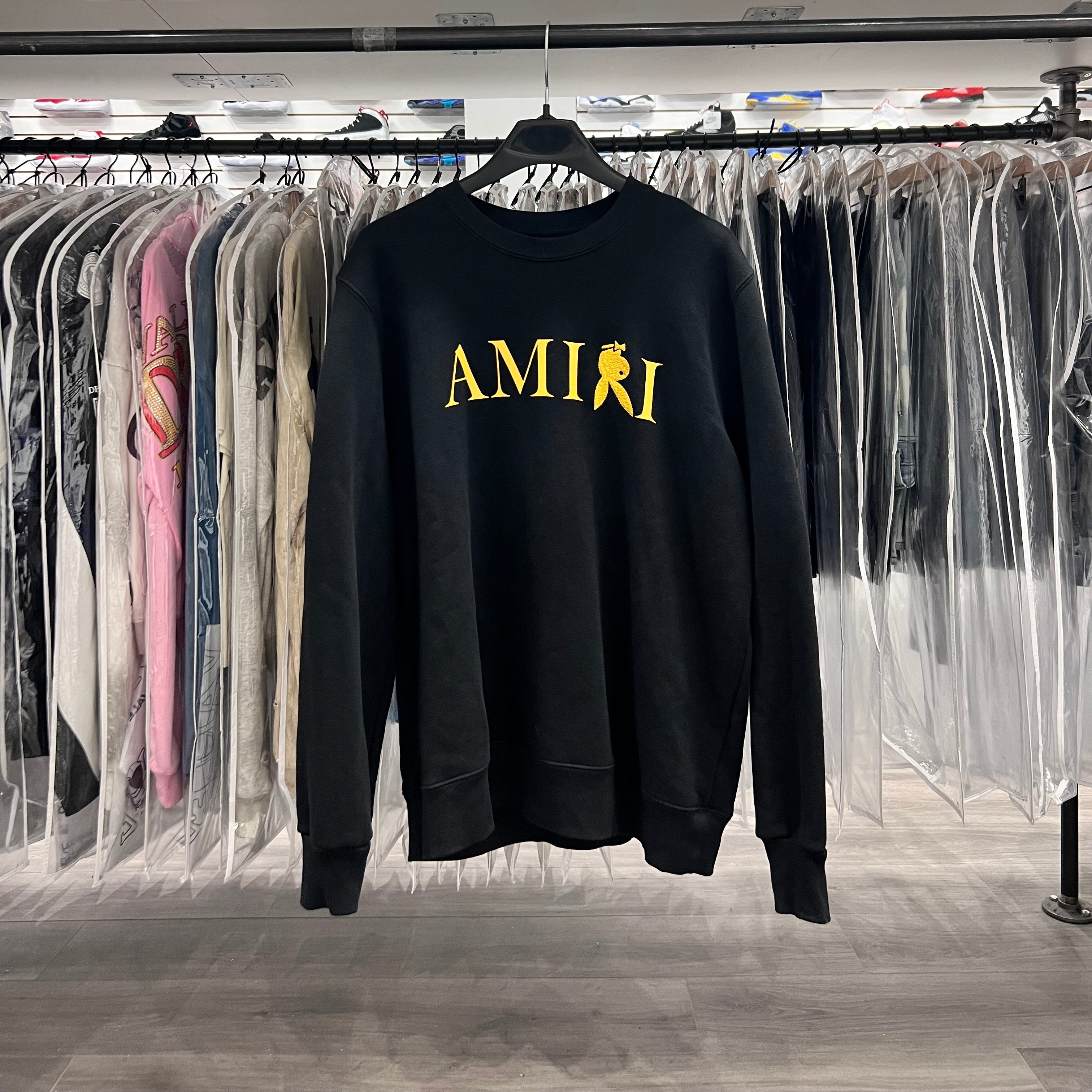 Amiri X Playboy Orange Logo Crewneck Black (Lightly Worn)
