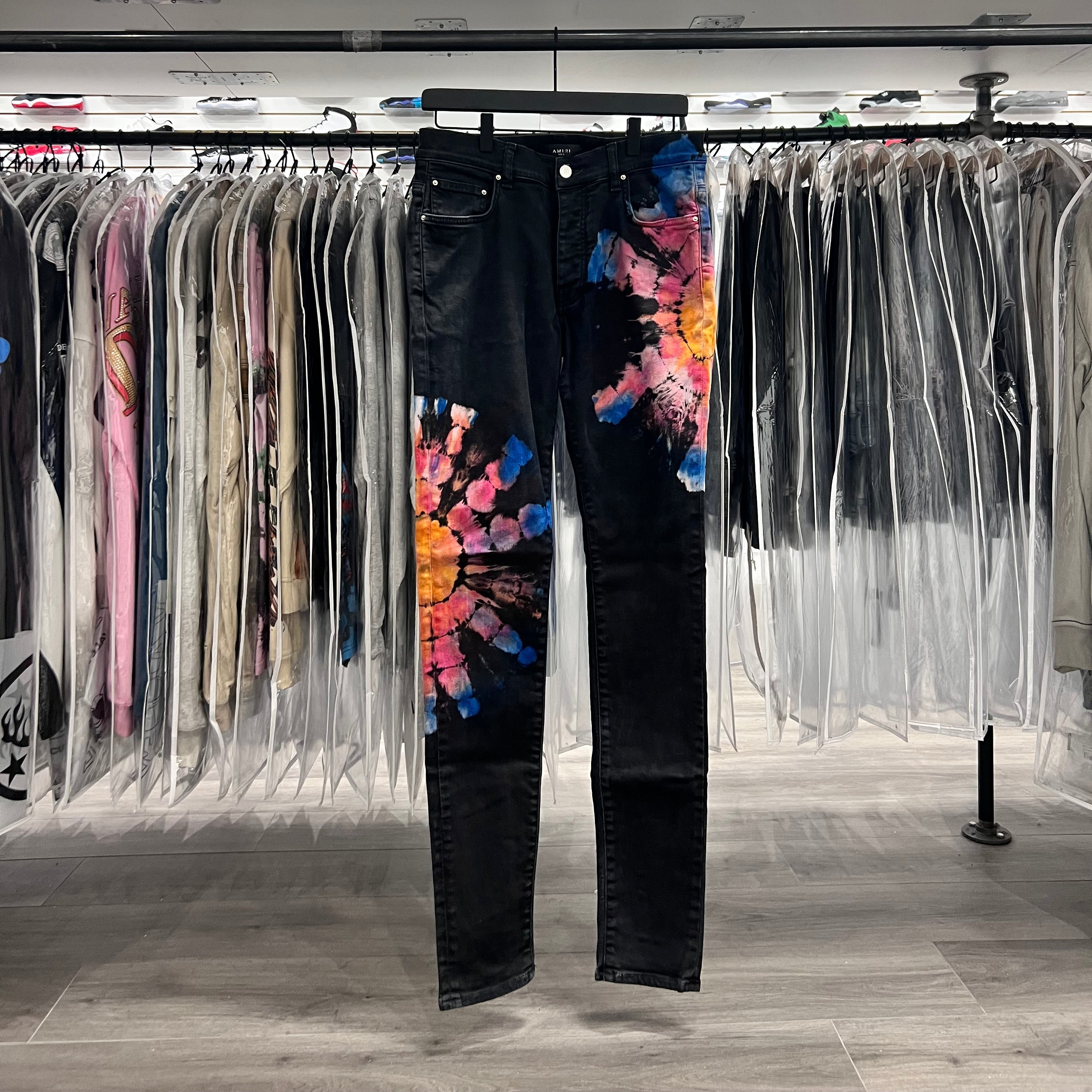 Amiri Tye Dye Jeans Black (Lightly Worn)