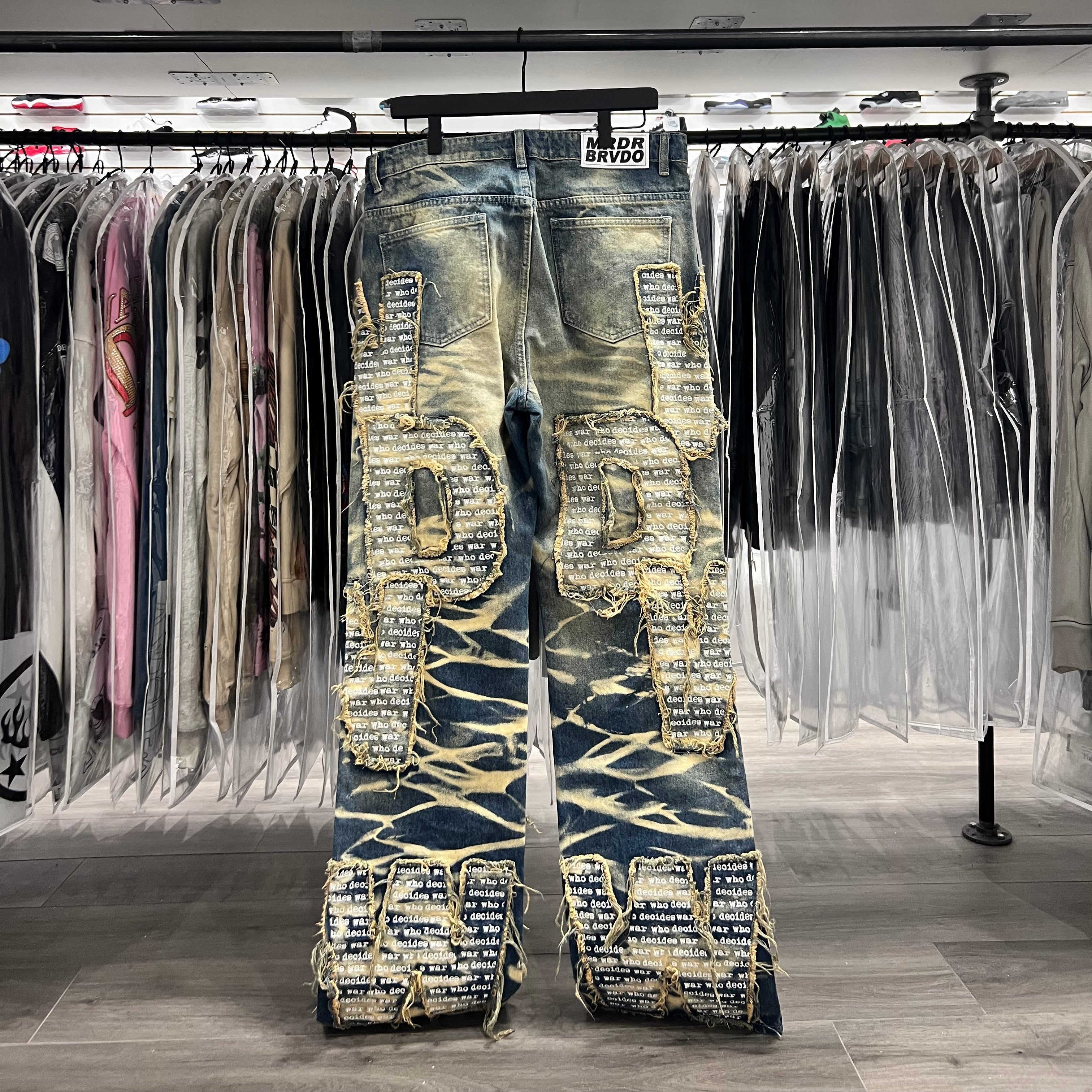 Who Decides War Scripted Jeans (Lightly Worn)