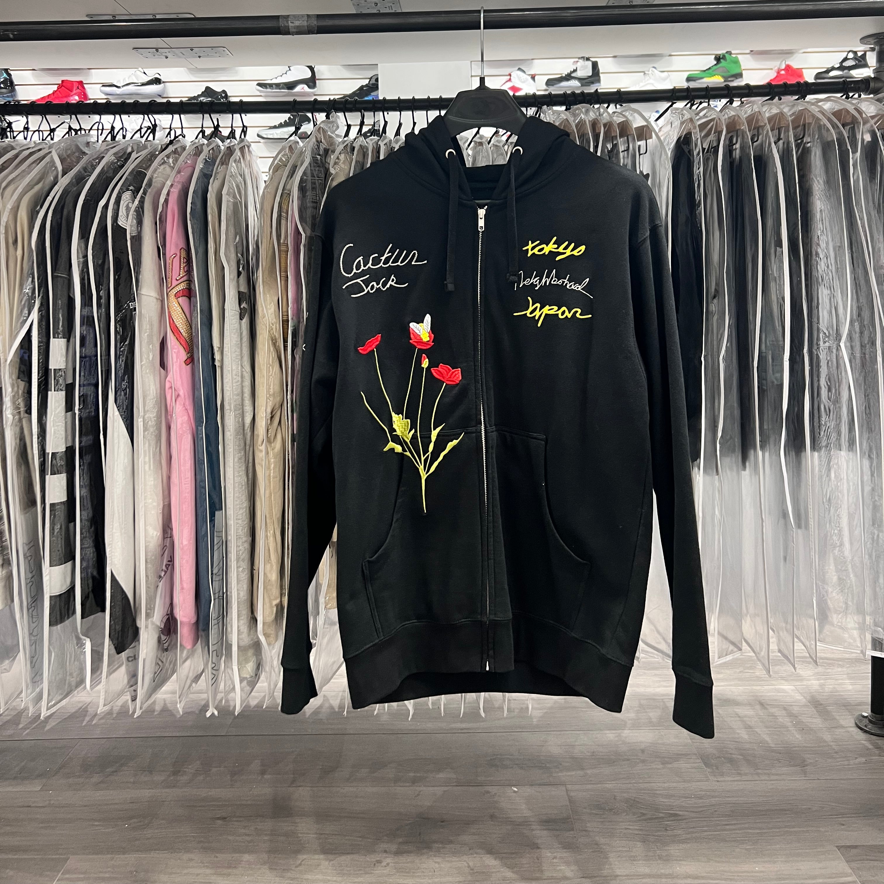 Cactus Jack X Neighborhood Tokyo Full Zip Hoodie Black (Lightly Worn)