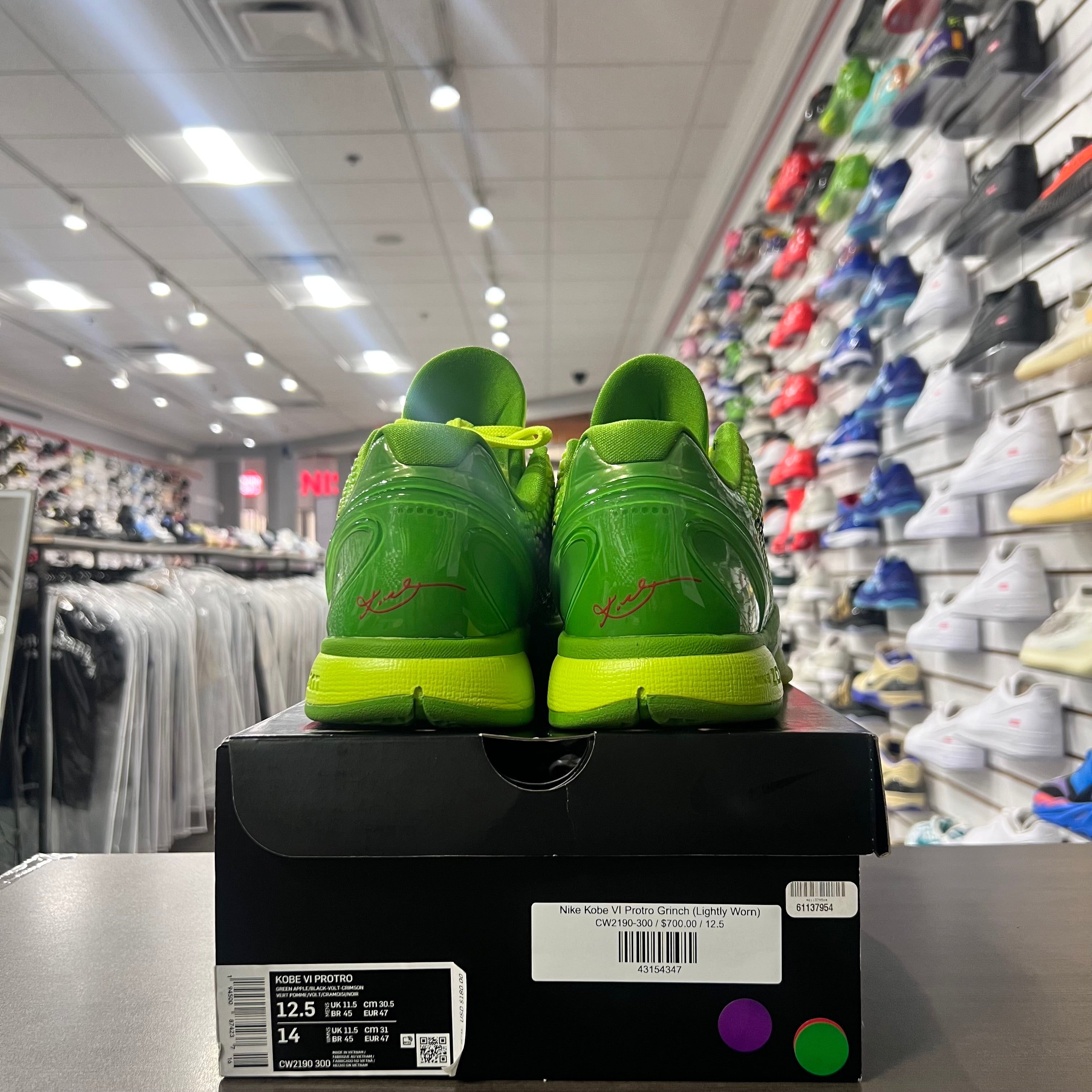 Nike Kobe VI Protro Grinch (Lightly Worn)
