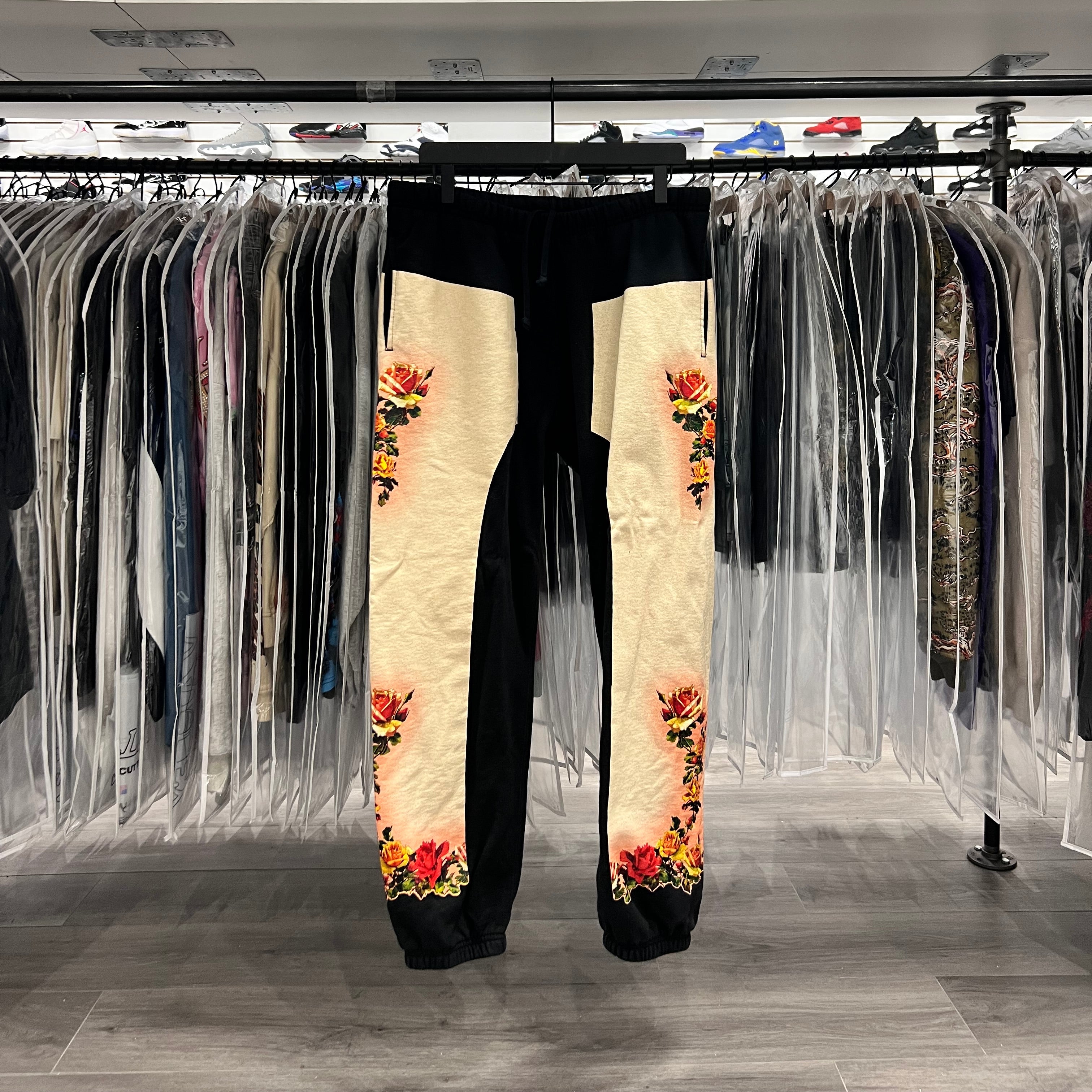Supreme Jean Paul Gaultier Floral Print Sweatpants Black (Lightly Worn)