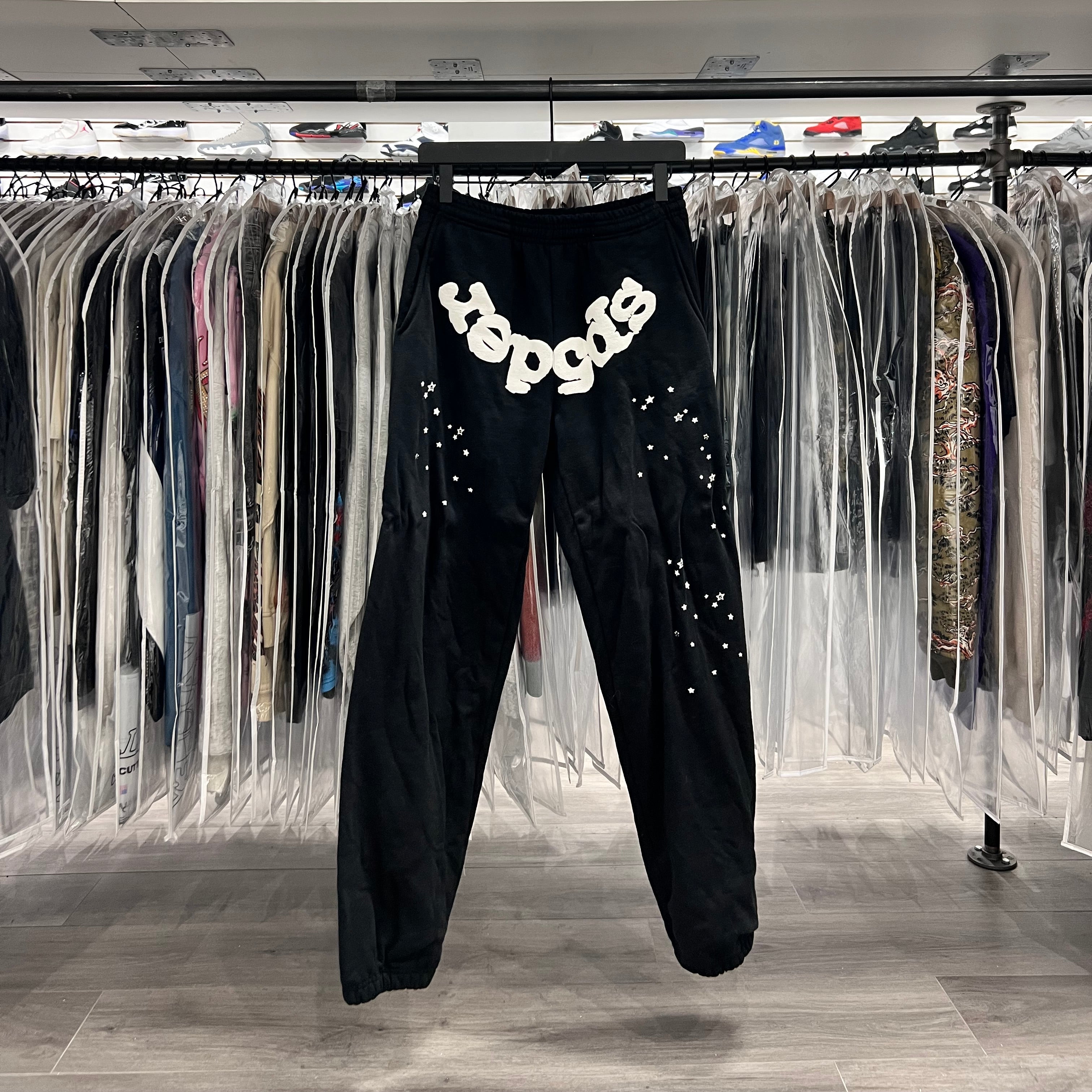 Sp5der Web Sweat Pants Black White (Lightly Worn)