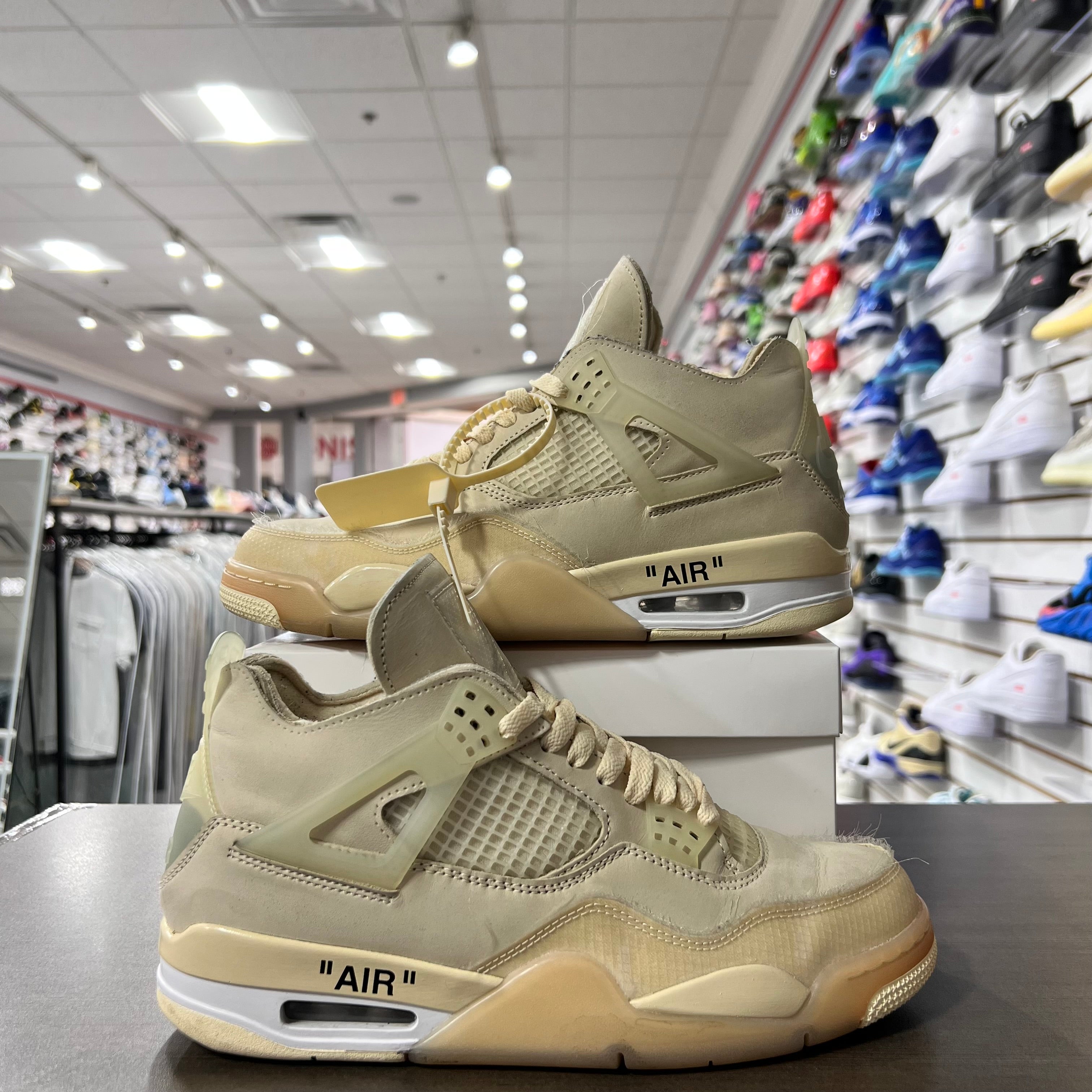 Jordan Retro 4 Womens Off White Sail (Lightly Worn+Replacement Box)