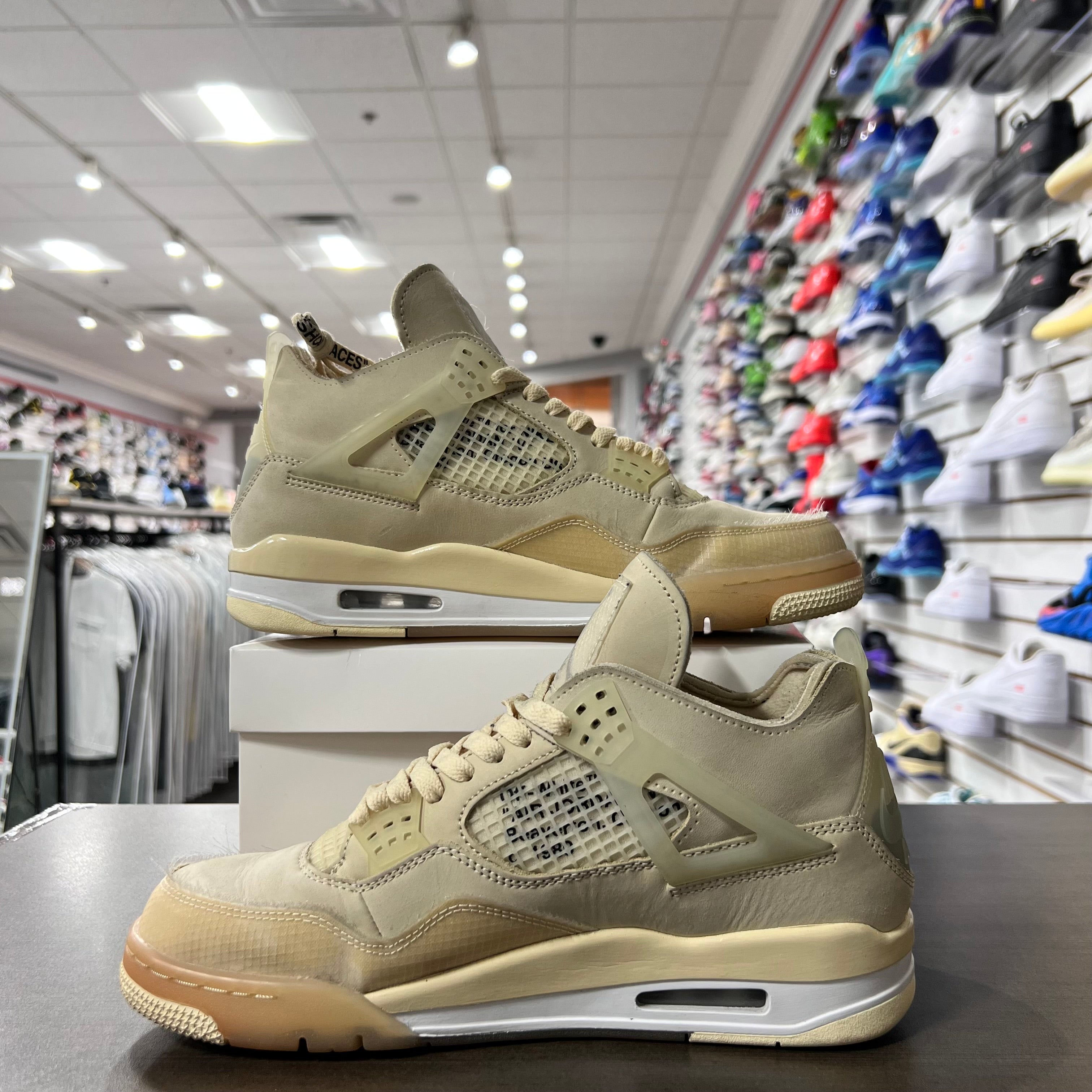Jordan Retro 4 Womens Off White Sail (Lightly Worn+Replacement Box)