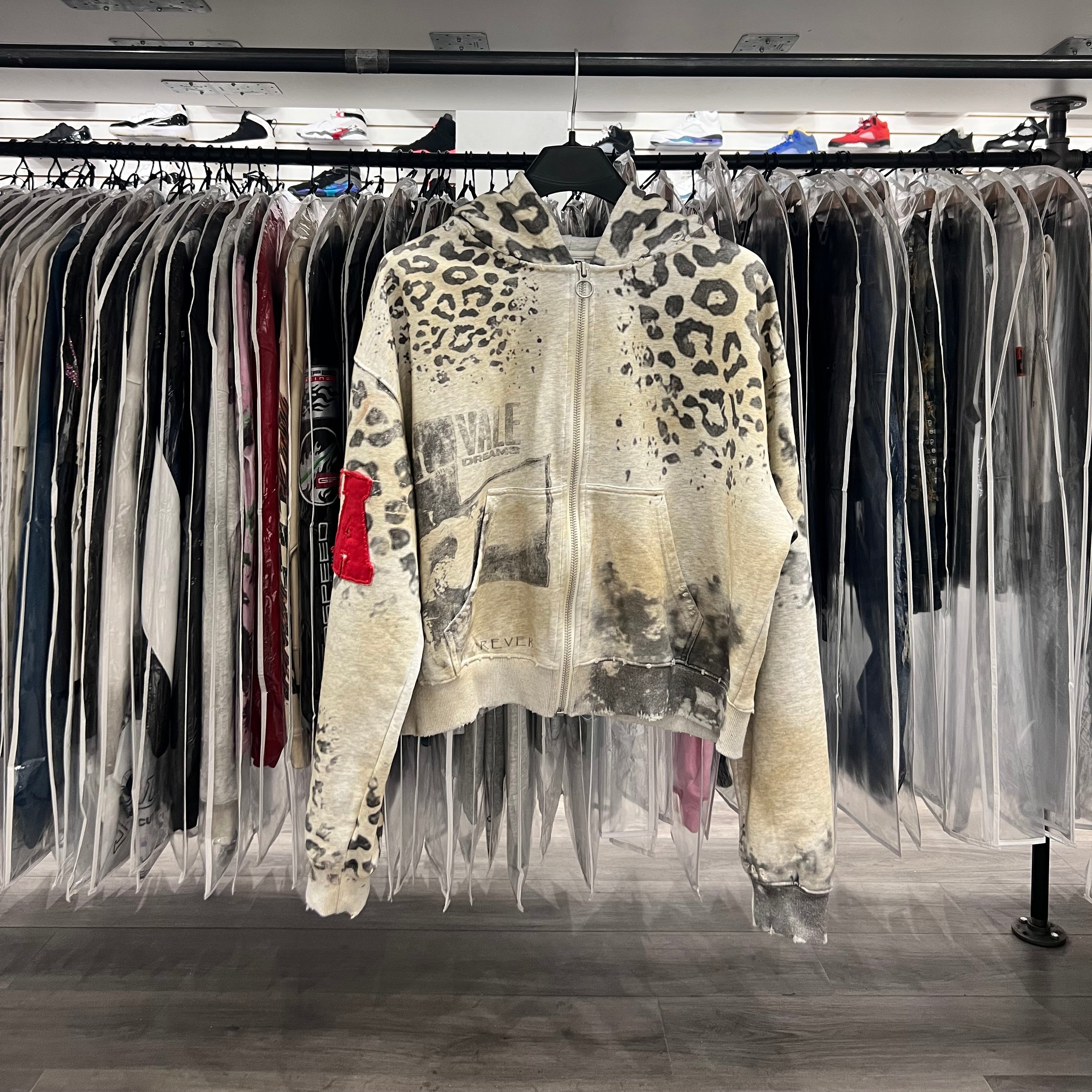 Vale Cheetah Zip Up Hoodie