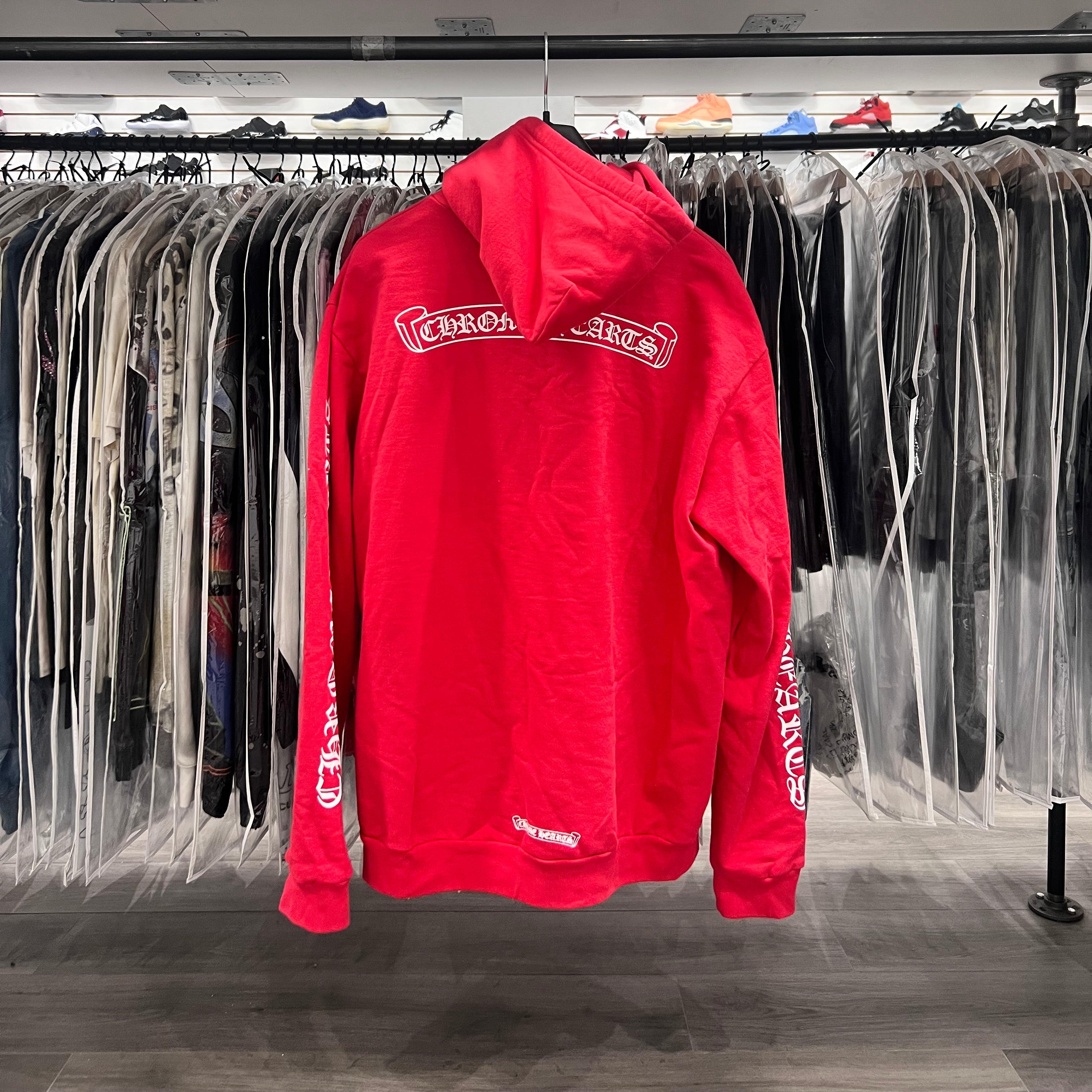 Chrome Hearts Scroll Hoodie Red (Lightly Worn)