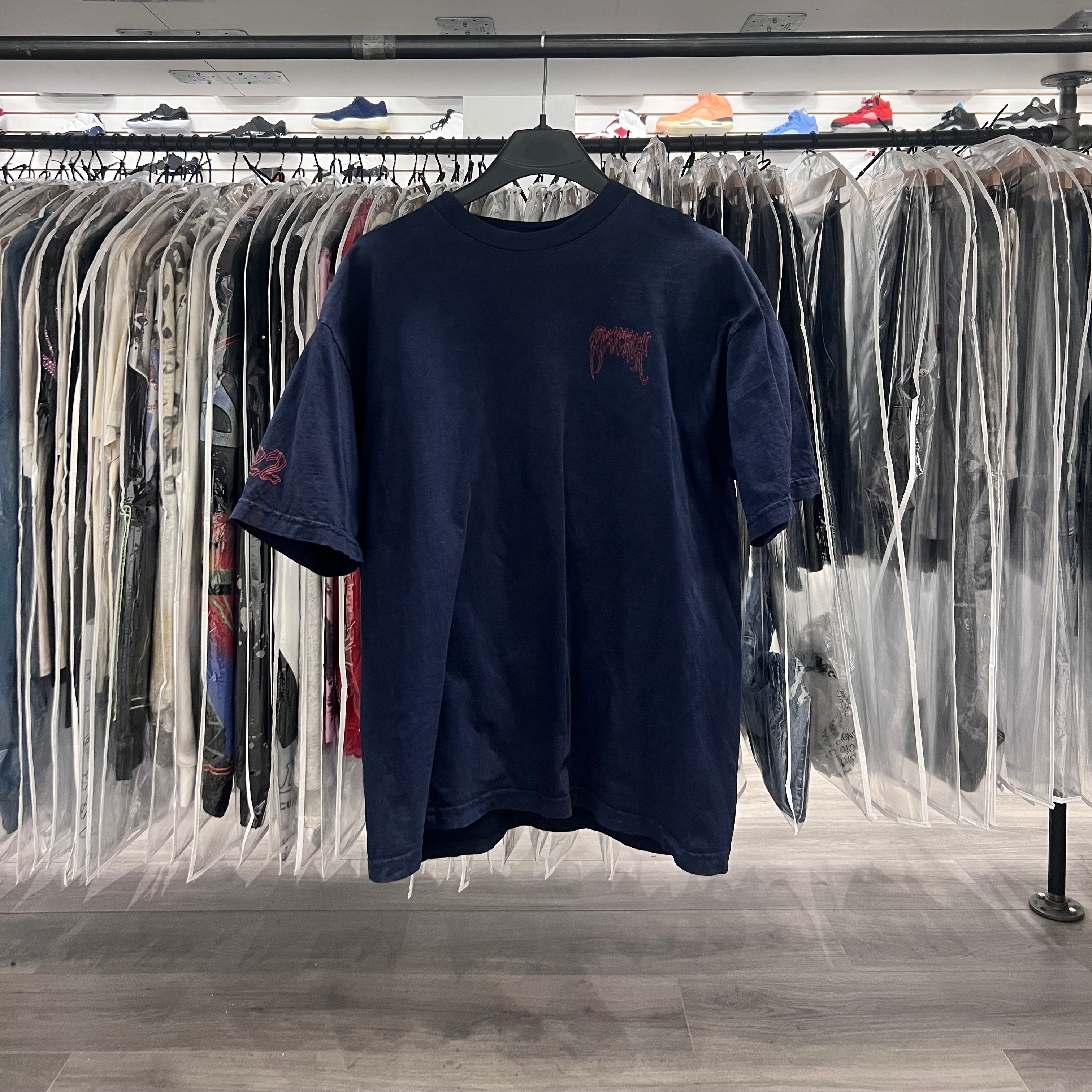 Revenge X City Morgue Skull Tee Navy (Lightly Worn)
