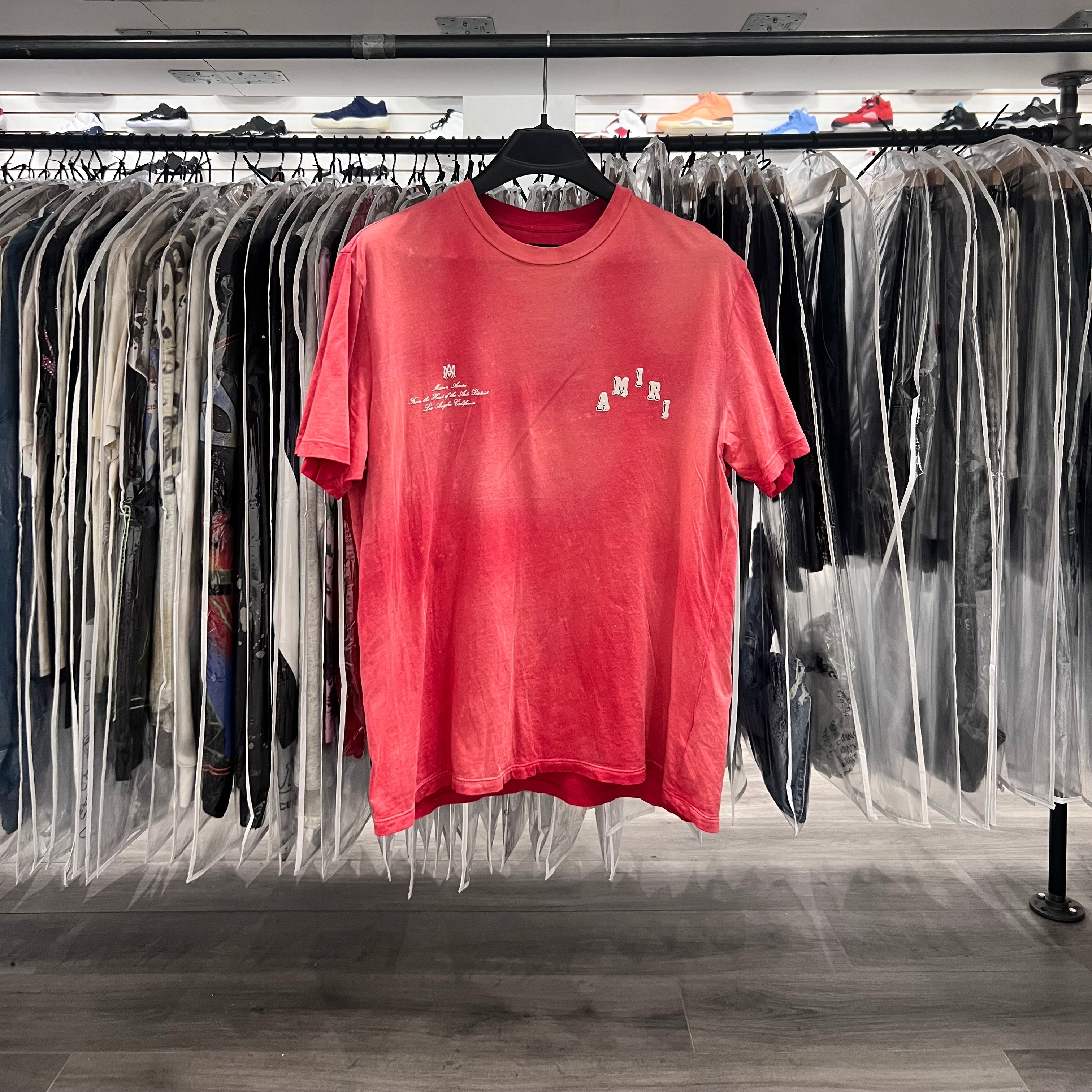 Amiri Collegiate Logo Tee Red (Lightly Worn)