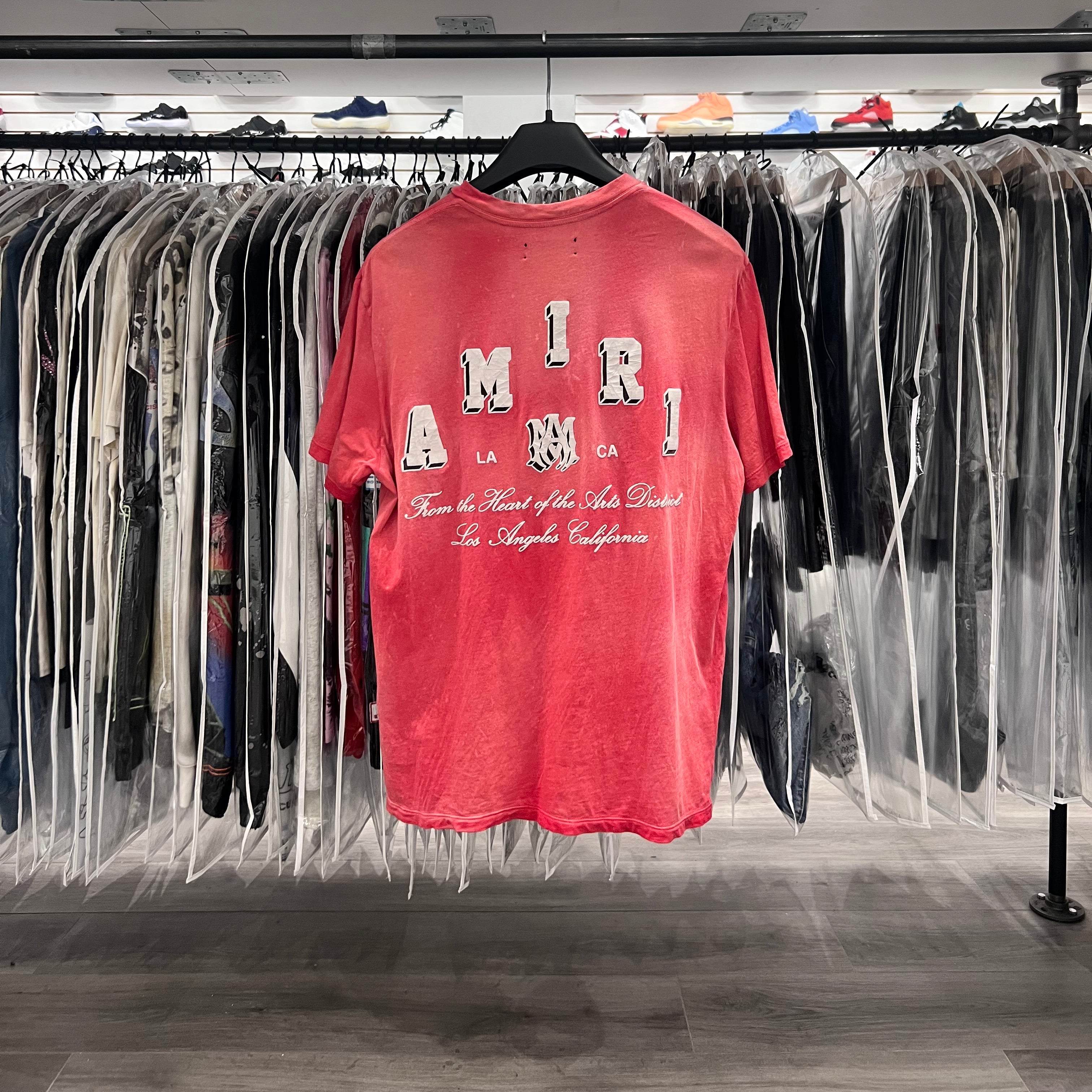 Amiri Collegiate Logo Tee Red (Lightly Worn)