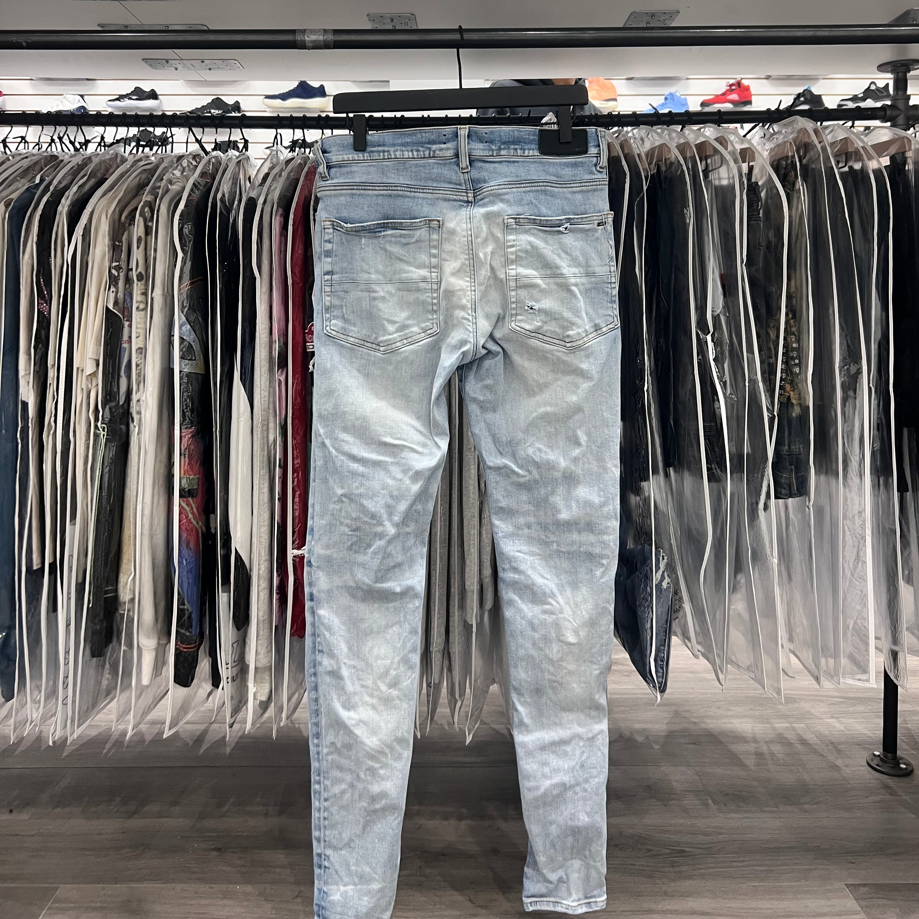 Amiri MX 1 Jeans Grey Patches (Lightly Worn)