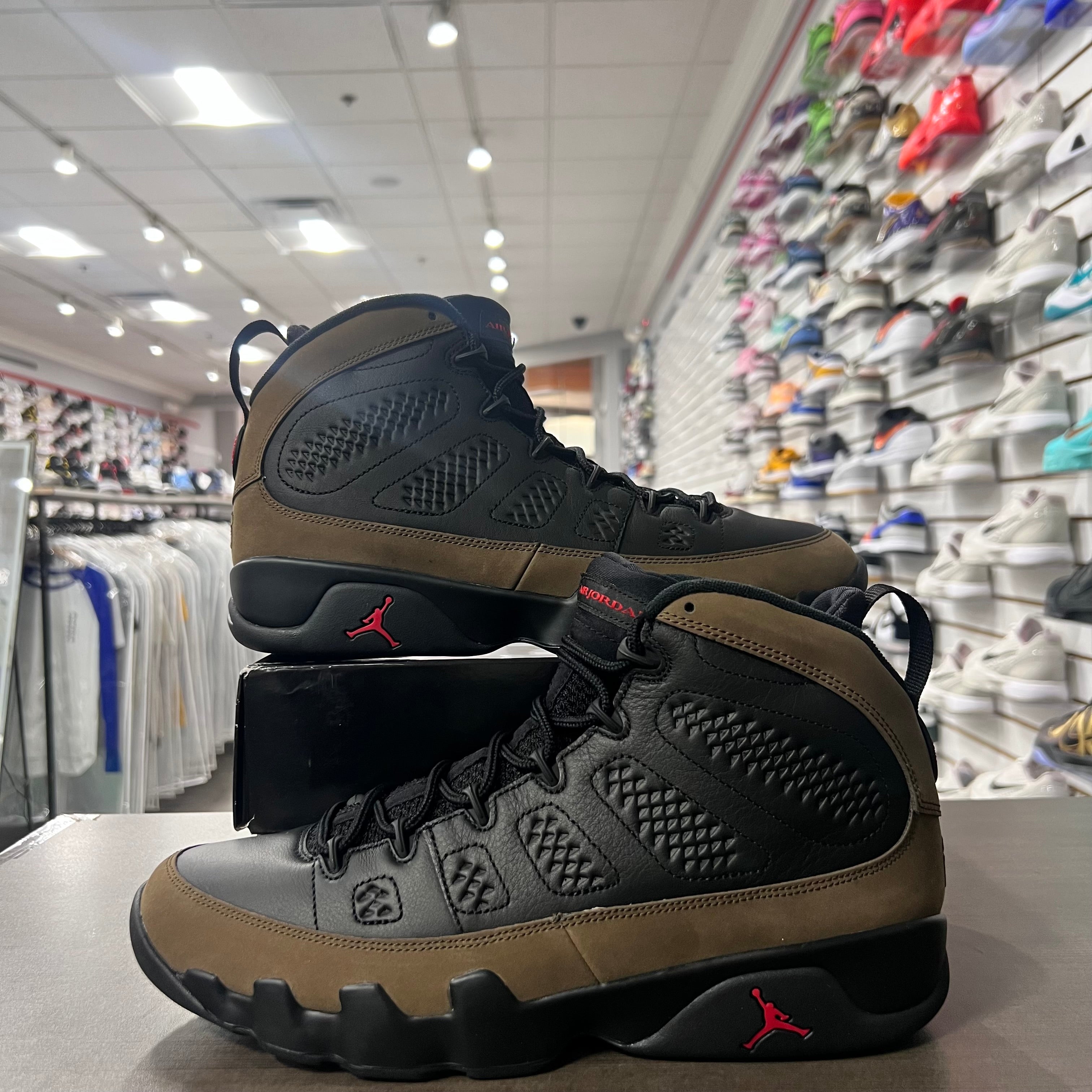 Jordan Retro 9 Mens Olive (2024)(Lightly Worn)