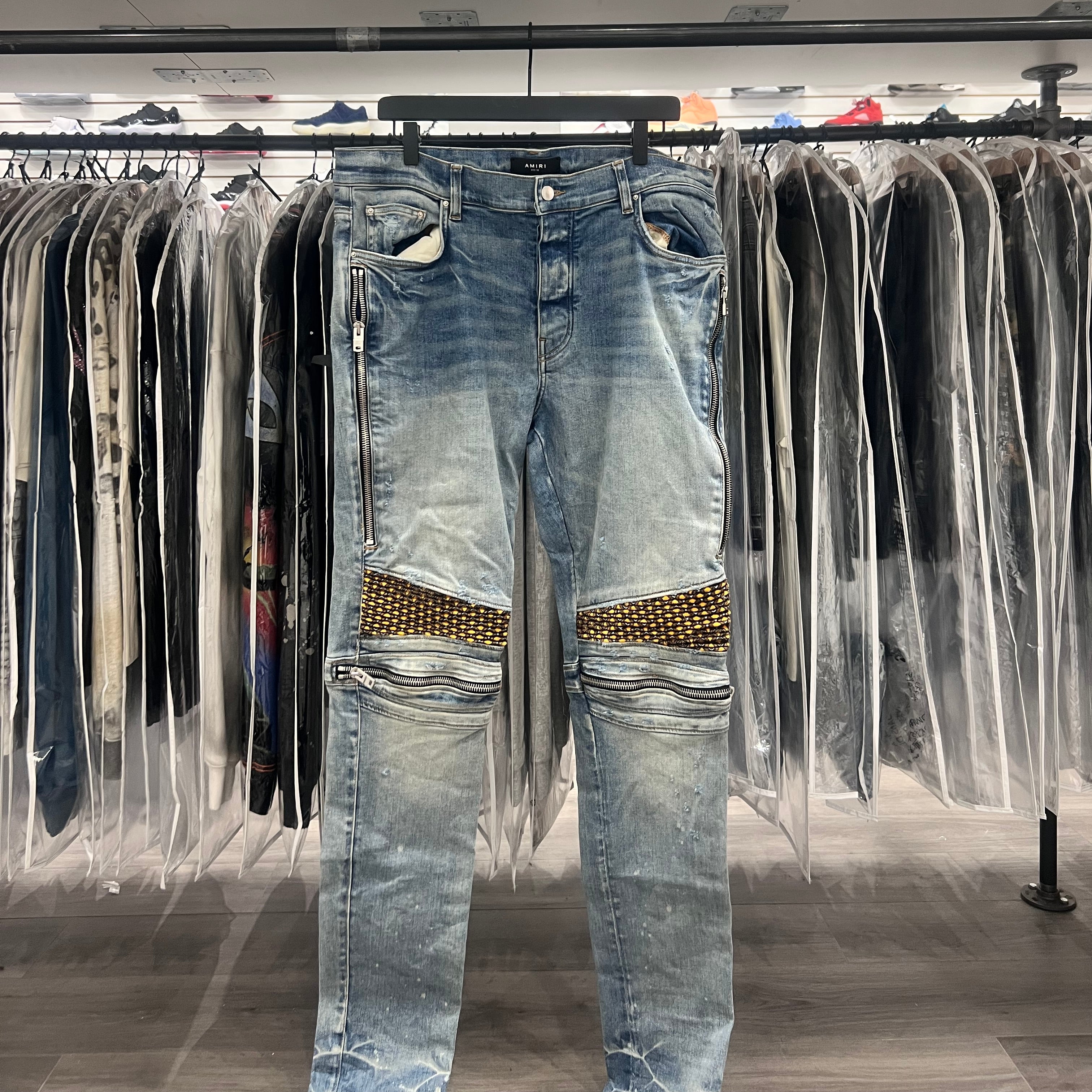 Amiri MX2 Velvet Patch Jeans (Lightly Worn)