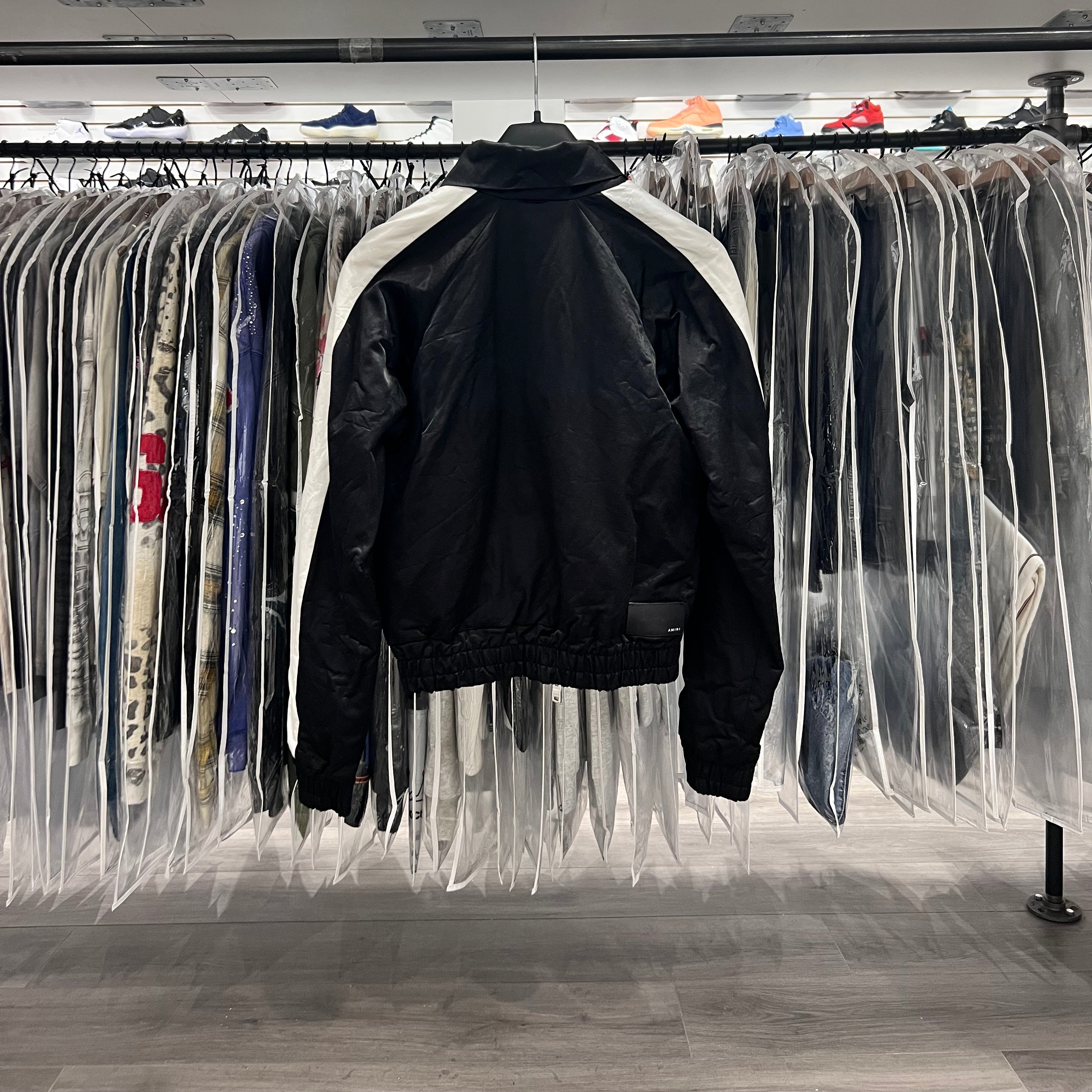 Amiri Silk Collared Zip Up Jacket Black (Lightly Worn)