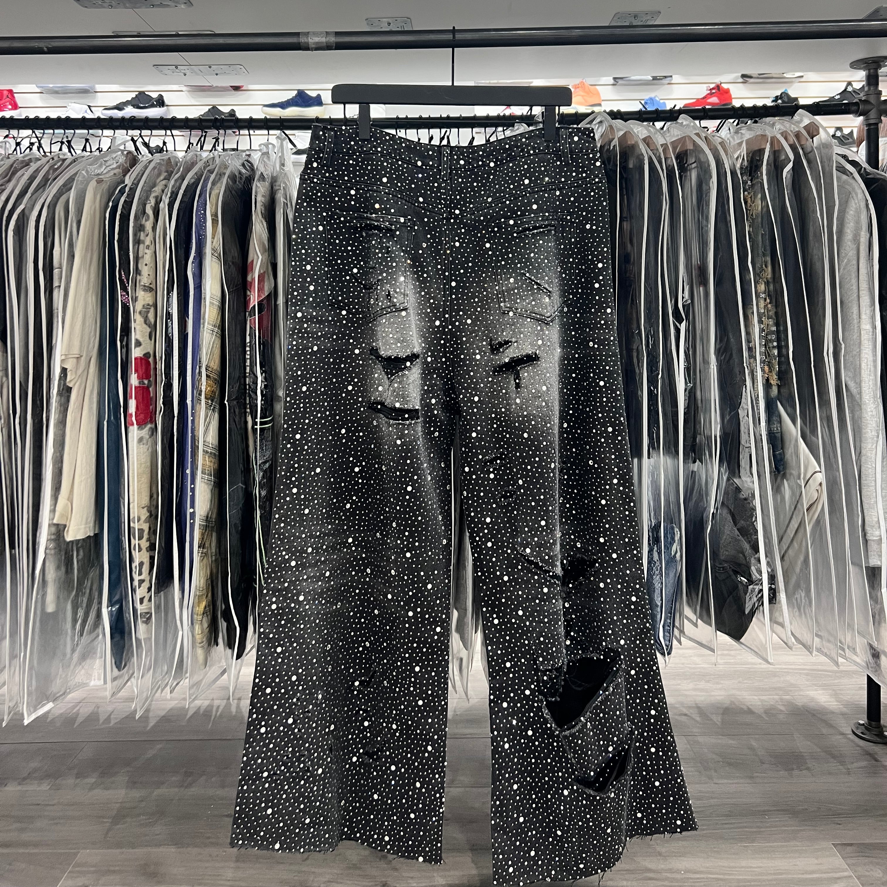 Vale Rhinestone Jeans Black