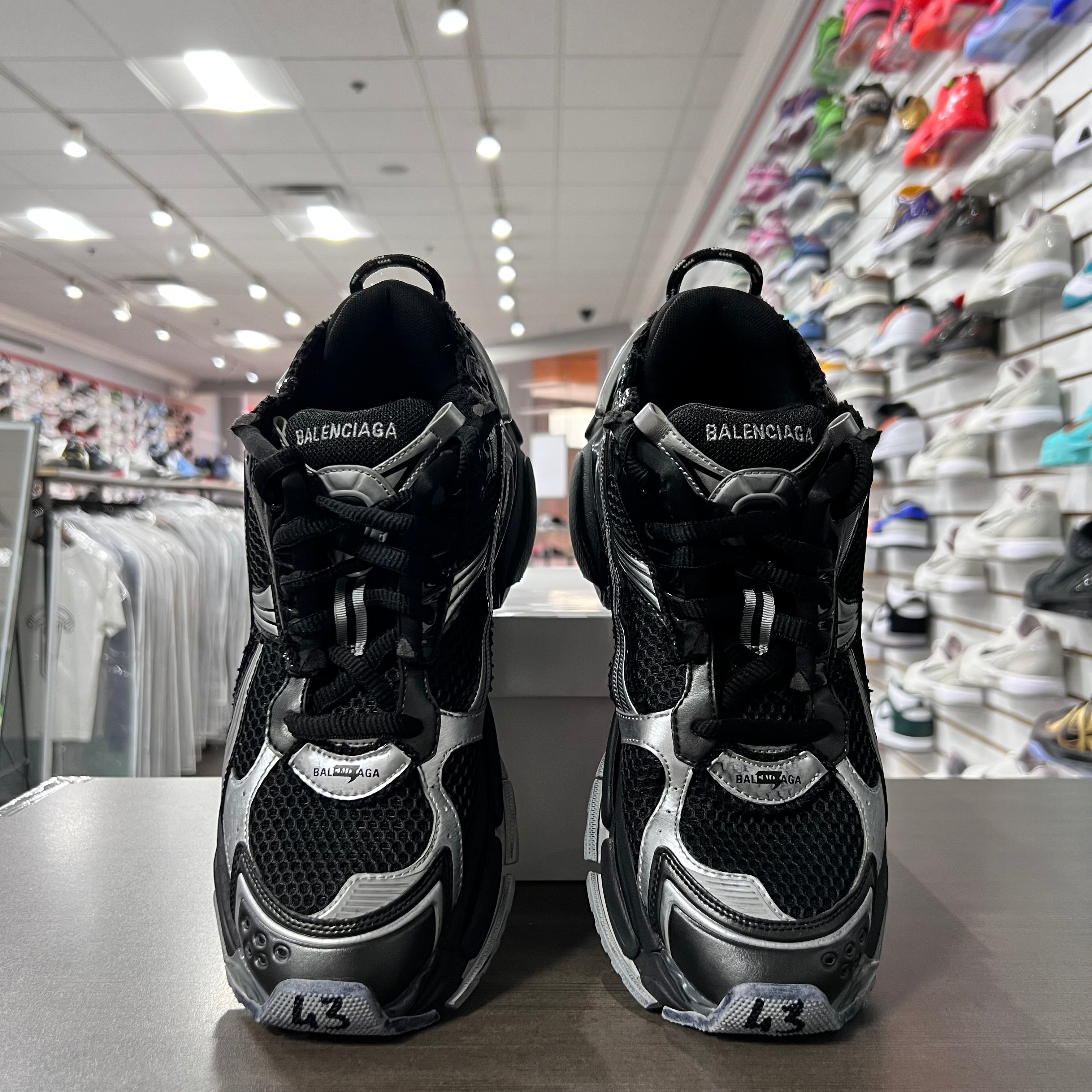 Balenciaga Runner Black Silver (Lightly Worn+Replacement Box)