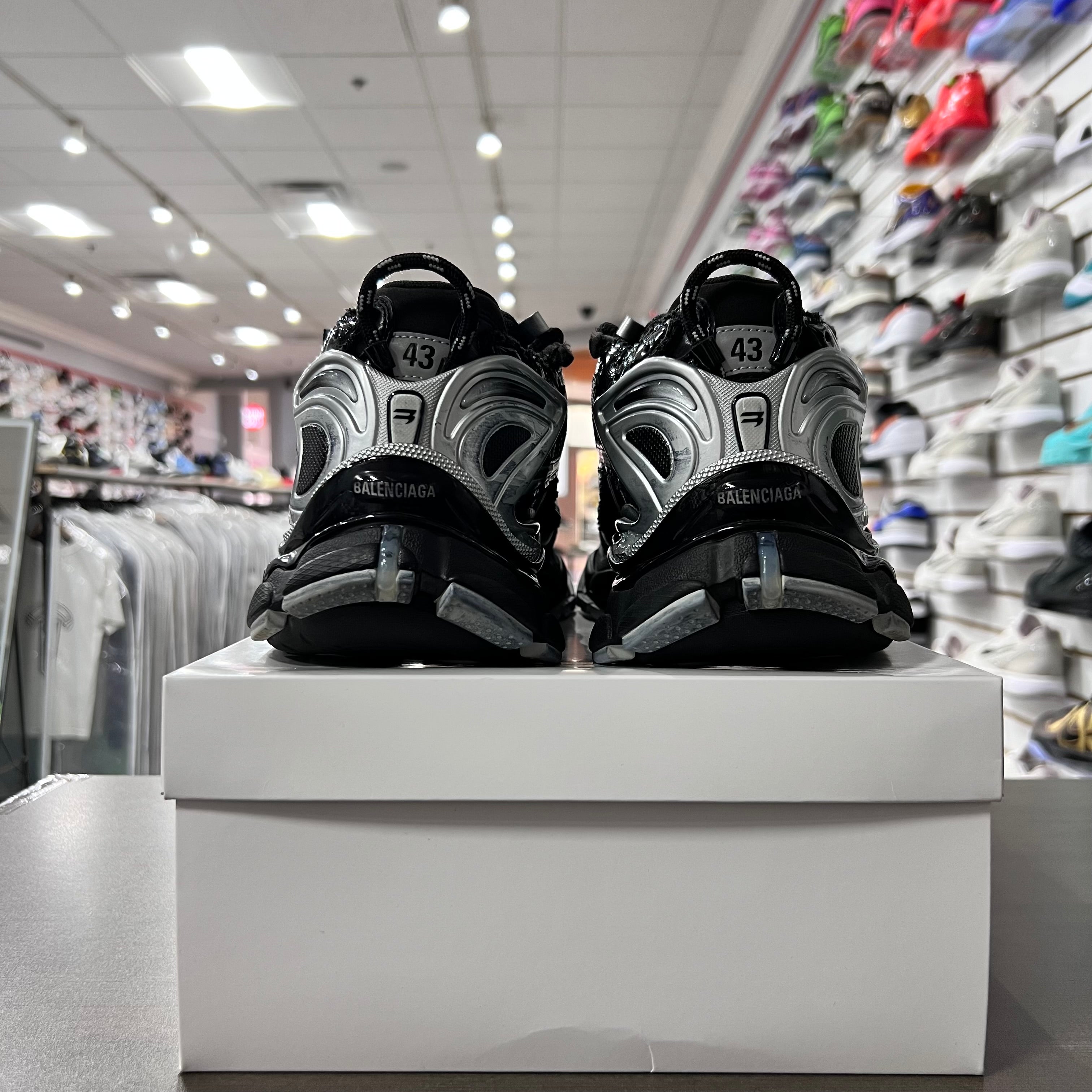 Balenciaga Runner Black Silver (Lightly Worn+Replacement Box)