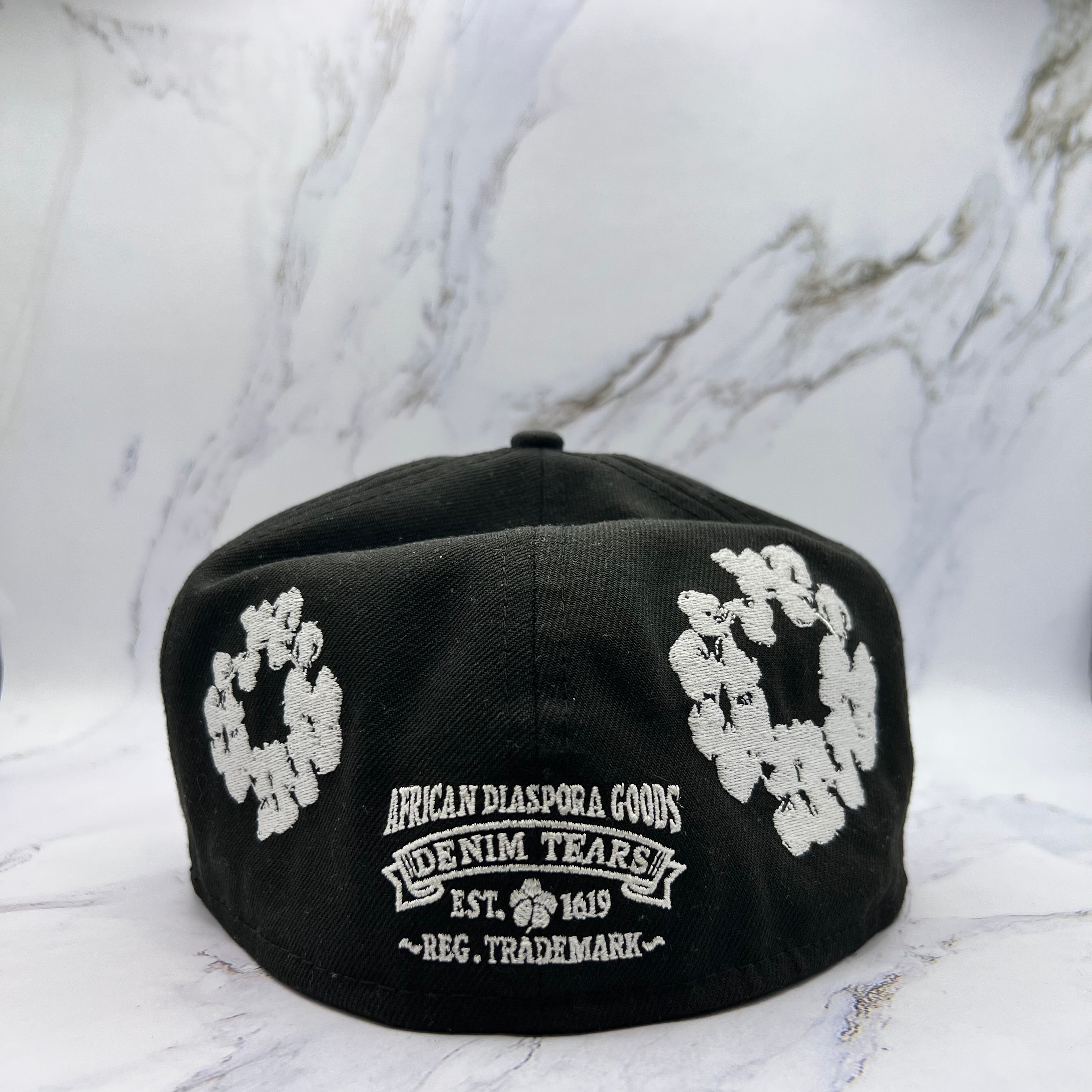 Denim Tears Cotton Wreath Fitted Hat Black (Lightly Worn)