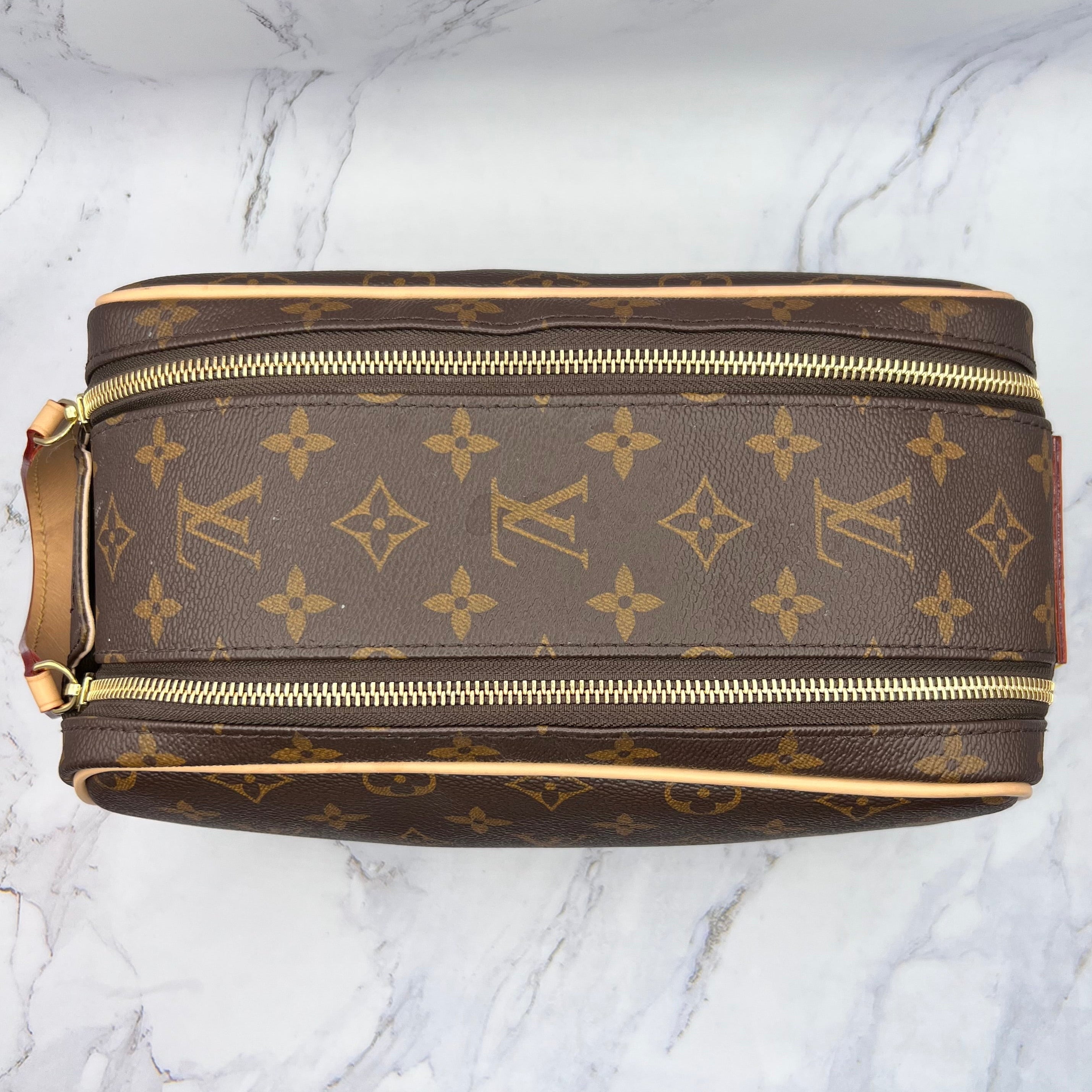 Louis Vuitton Dopp Kit Toilet Pouch Brown (Lightly Worn)