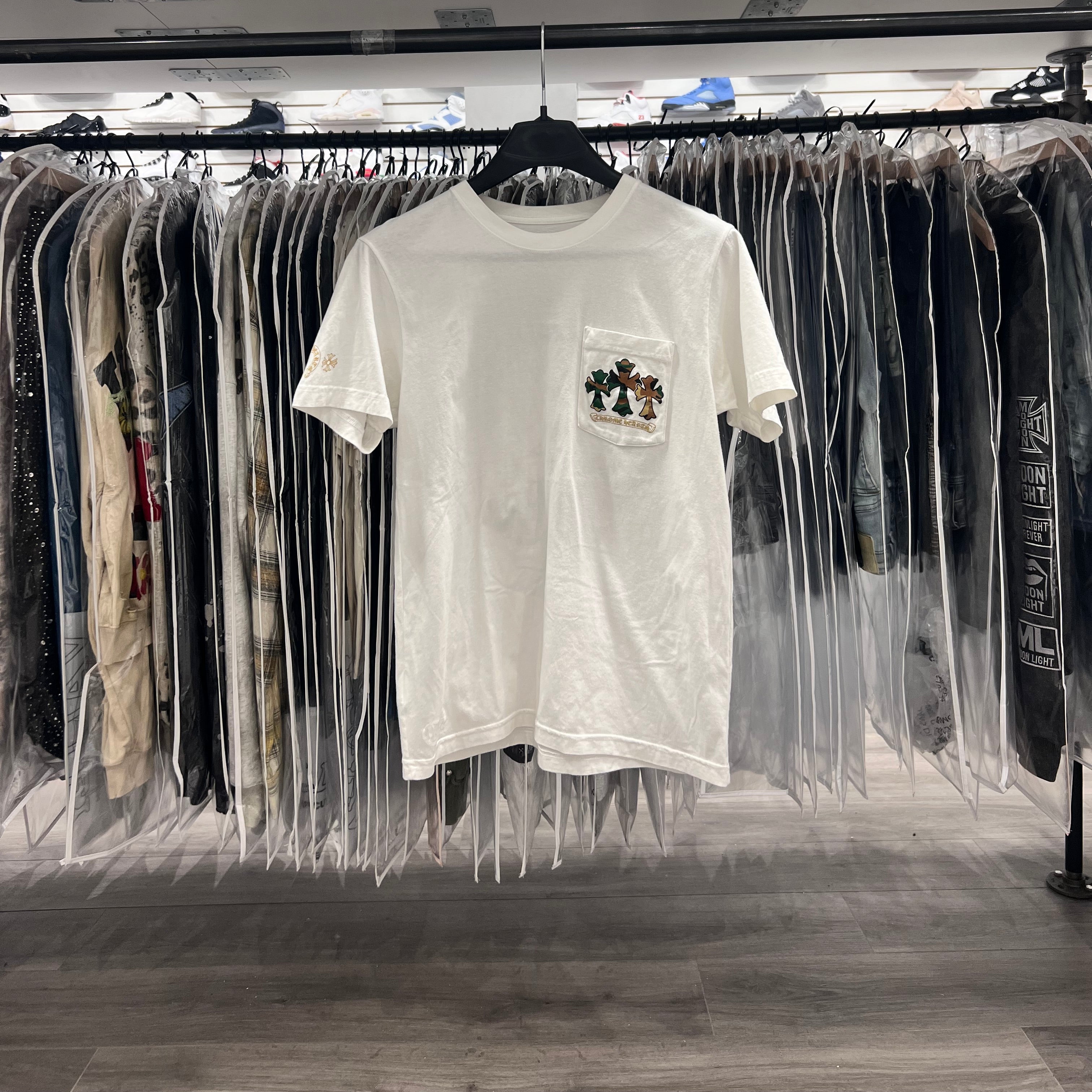 Chrome Hearts Camo Horsehoe Tee White (Lightly Worn)