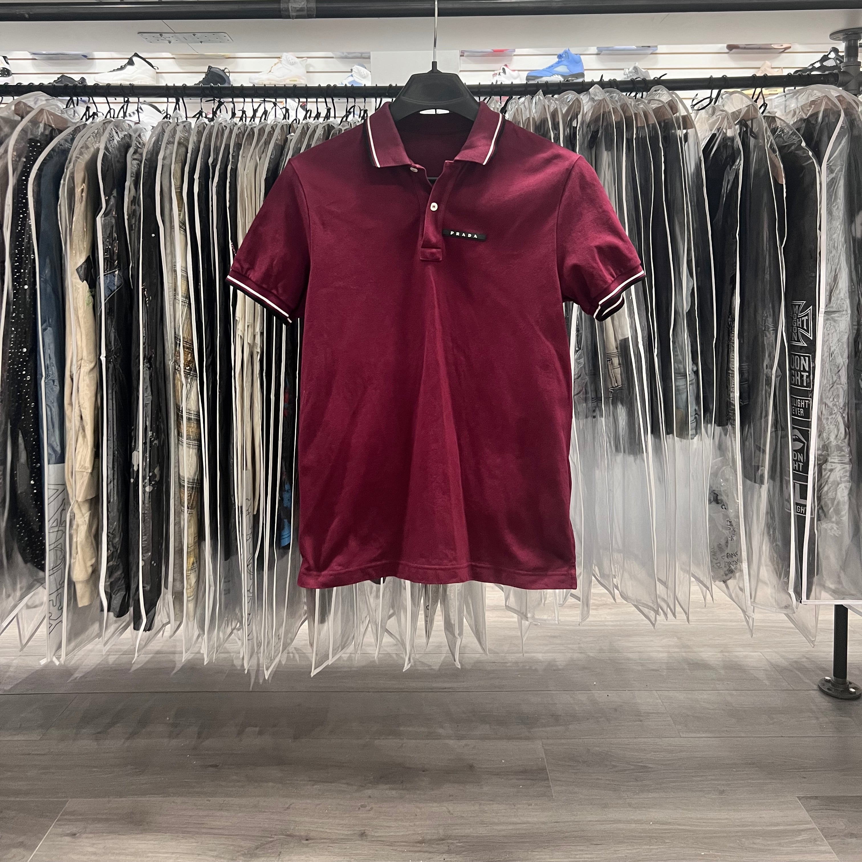 Prada Burgundy Polo Shirt (Lightly Worn)