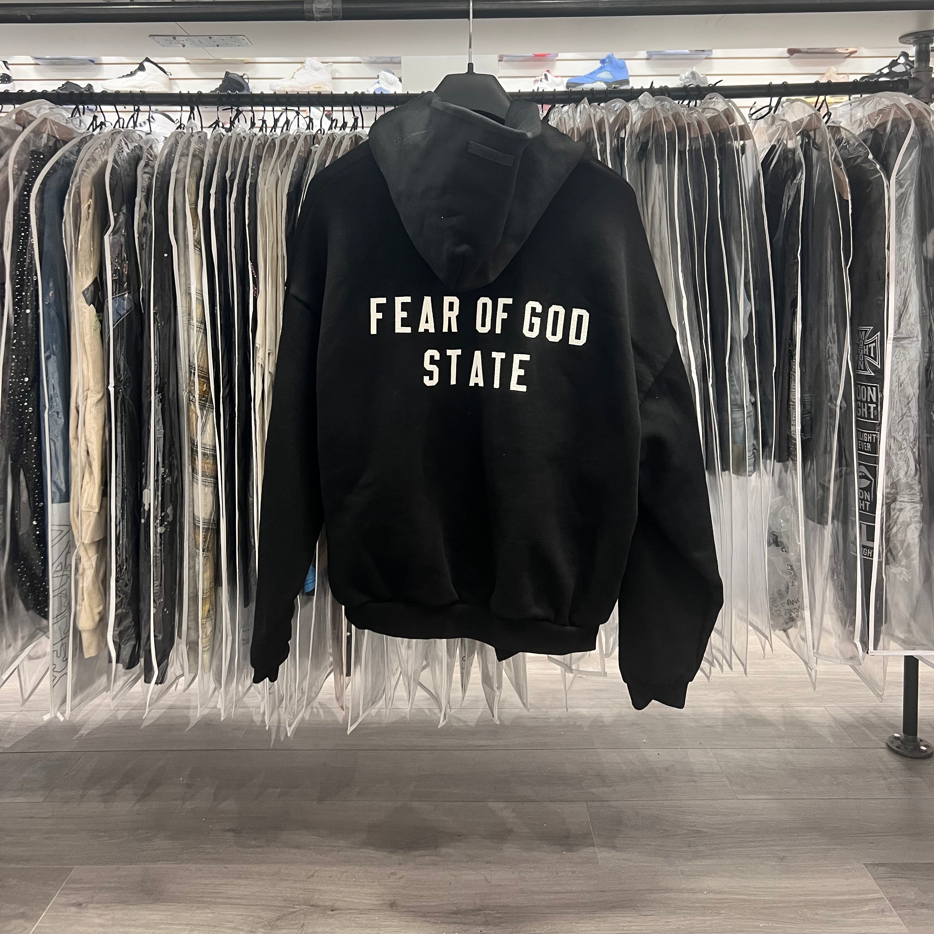 Fear Of God State Zip Up Hoodie Black (Lightly Worn)