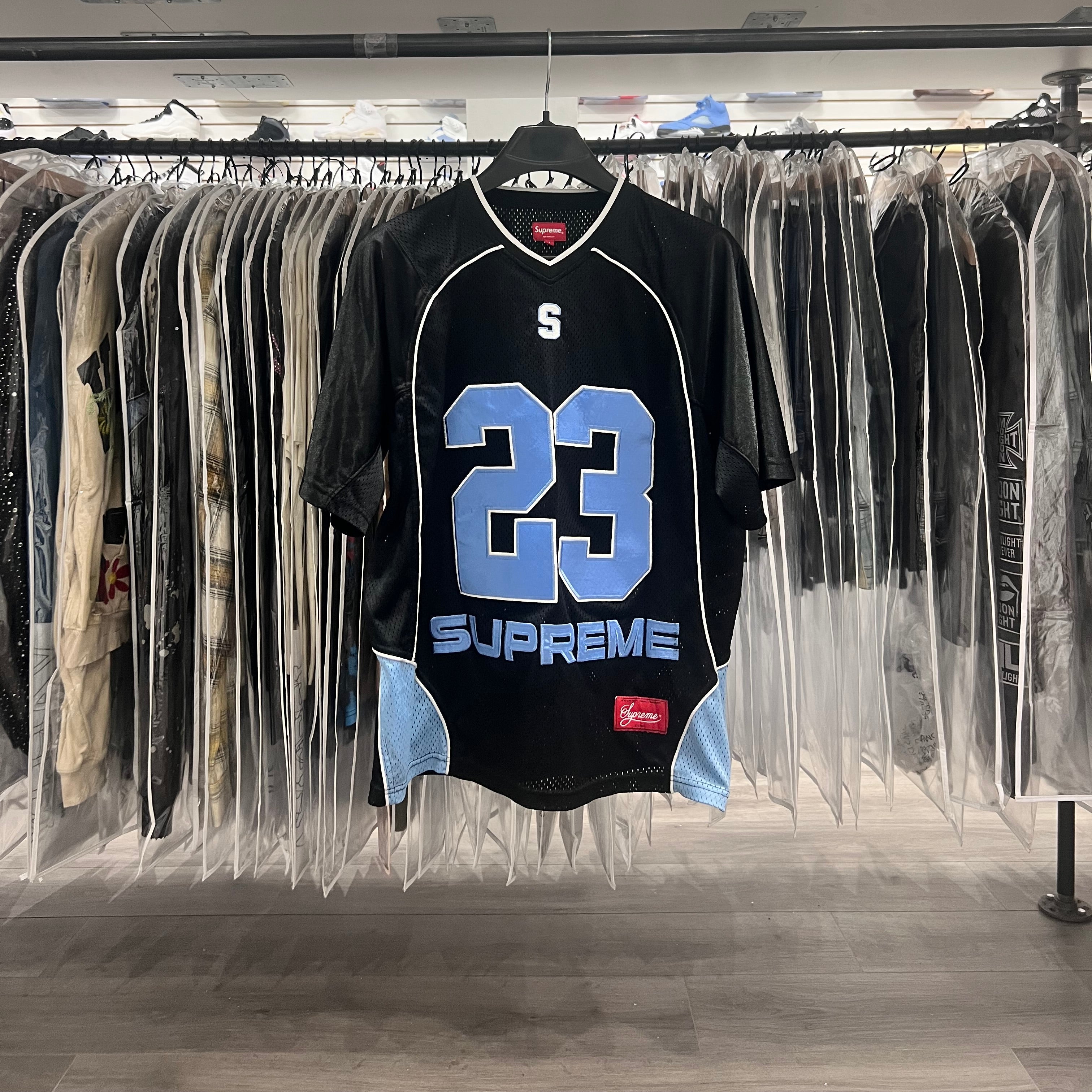 Supreme Perfect Season Football Jersey Blue Black (Lightly Worn)