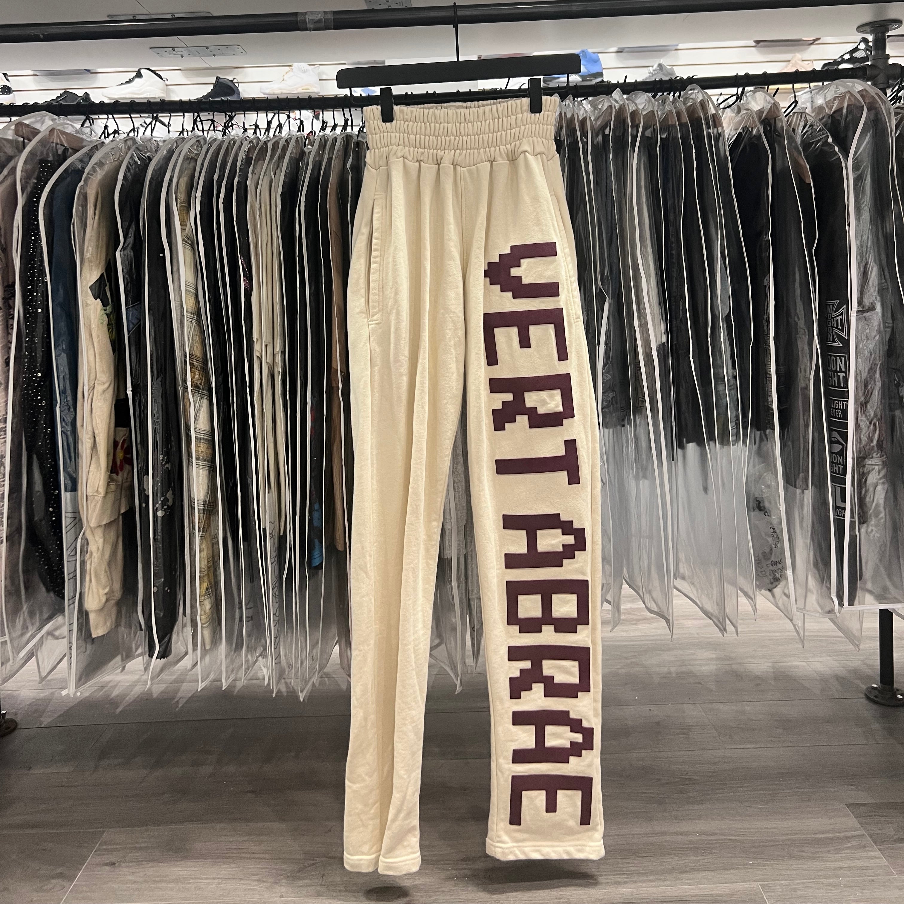 Vertabrae Sweatpants Cream Burgundy (Lightly Worn)