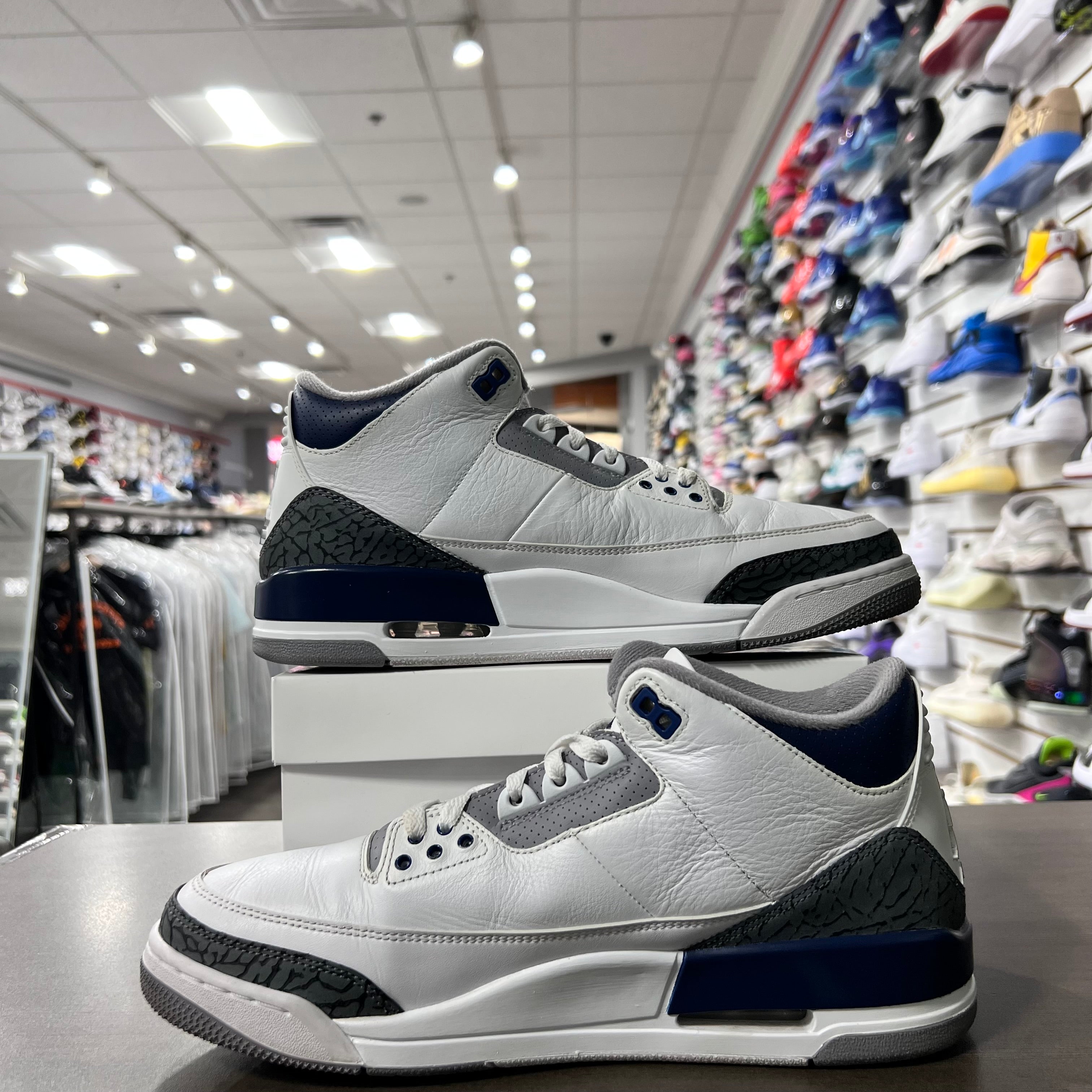 Jordan Retro 3 Mens Midnight Navy (Lightly Worn+Replacement Box)