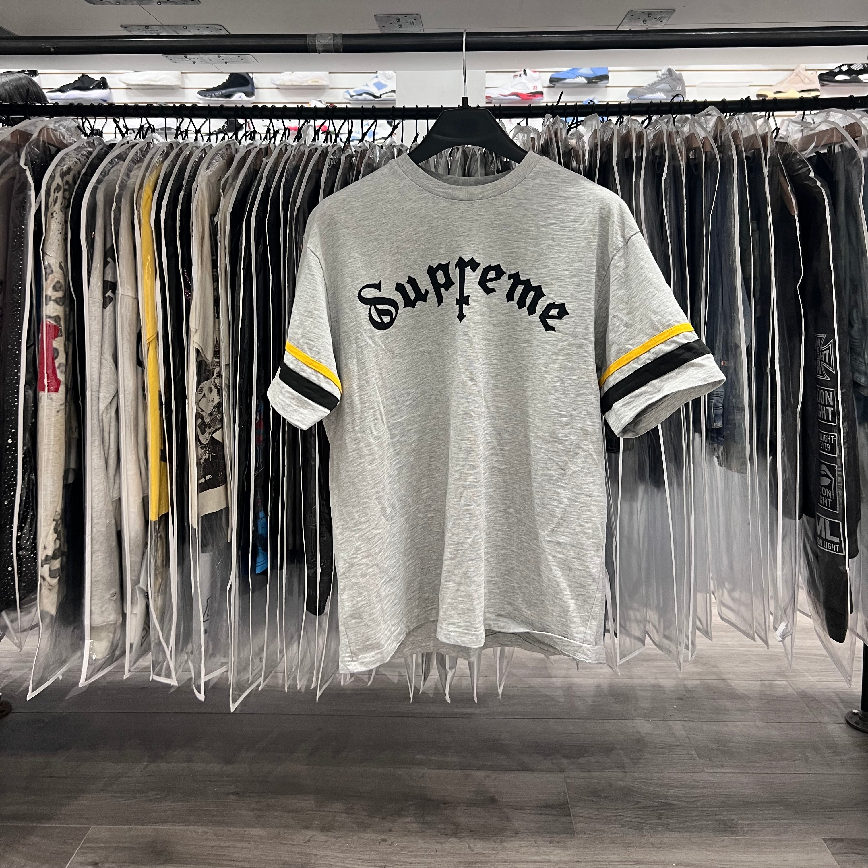 Supreme Cross Short Sleeve Tee Heather Grey (Lightly Worn)