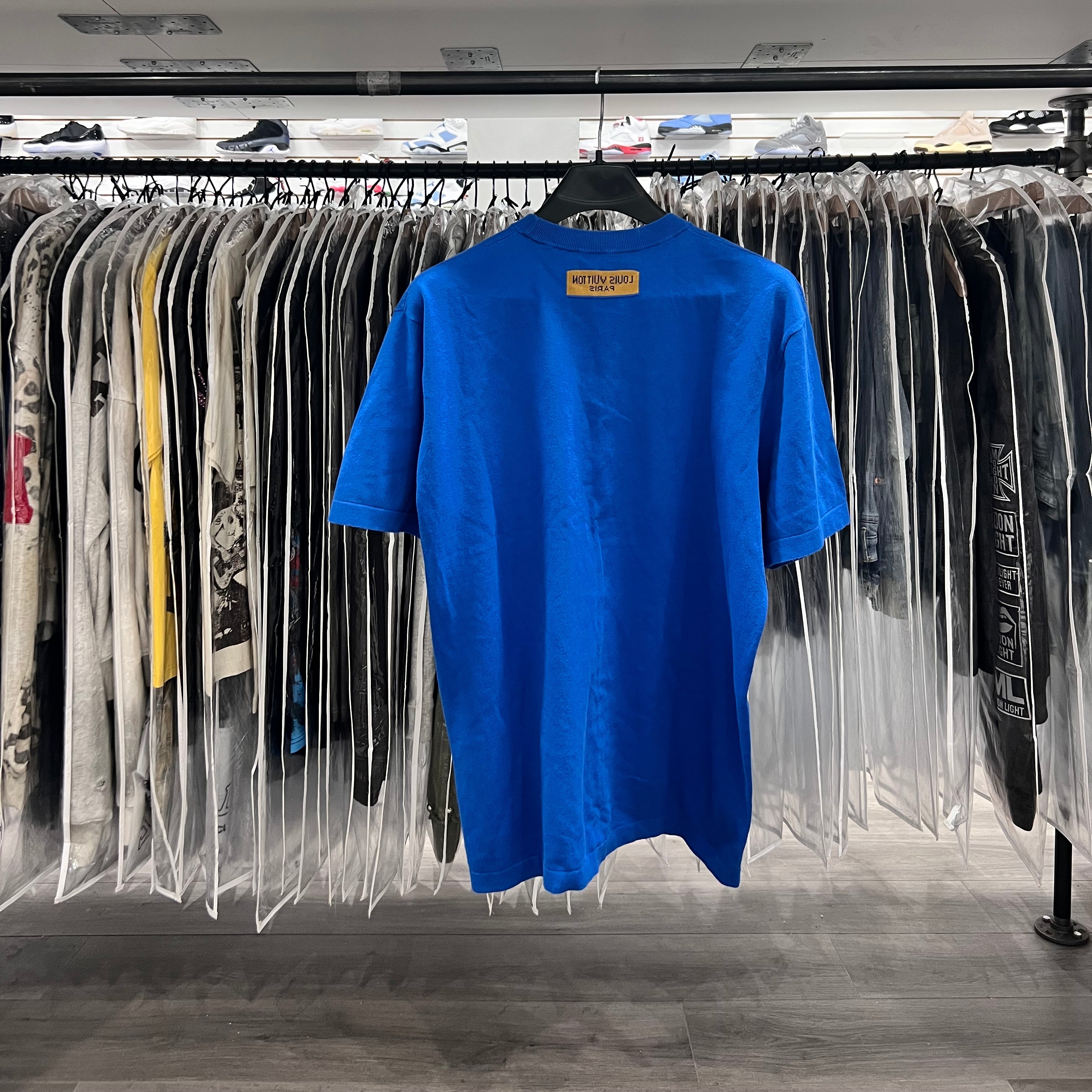 Louis Vuitton ! Logo Tee Blue (Lightly Worn)