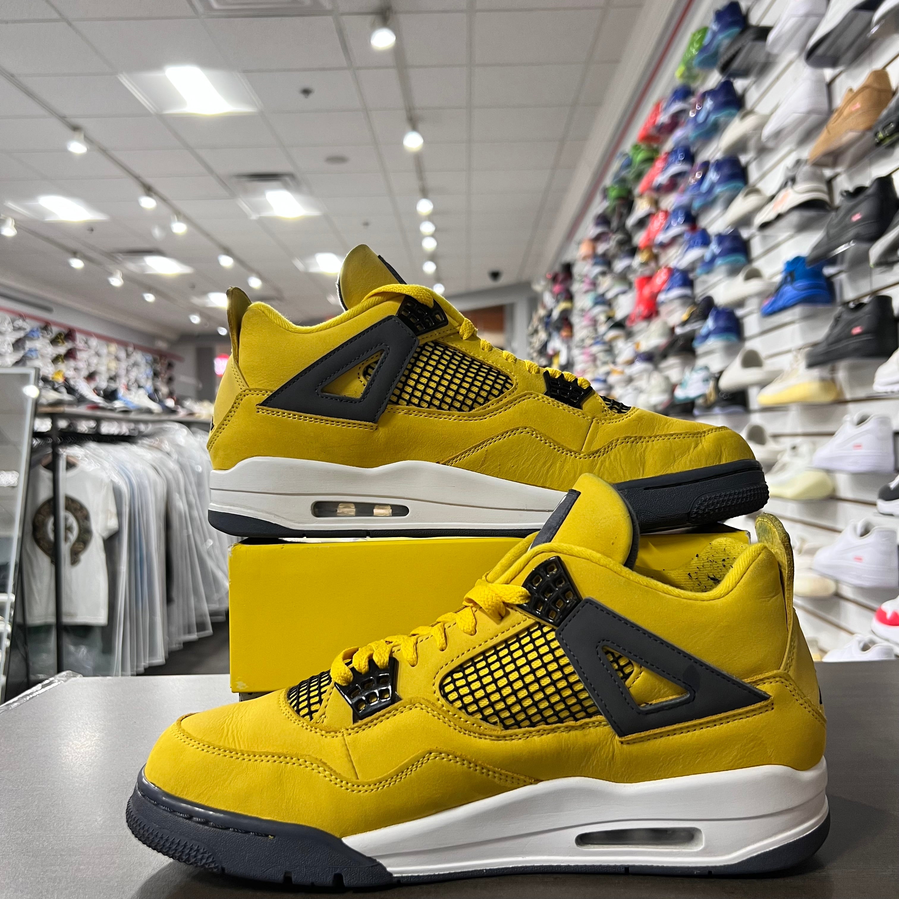 Jordan Retro 4 Mens Lightning (Lightly Worn)