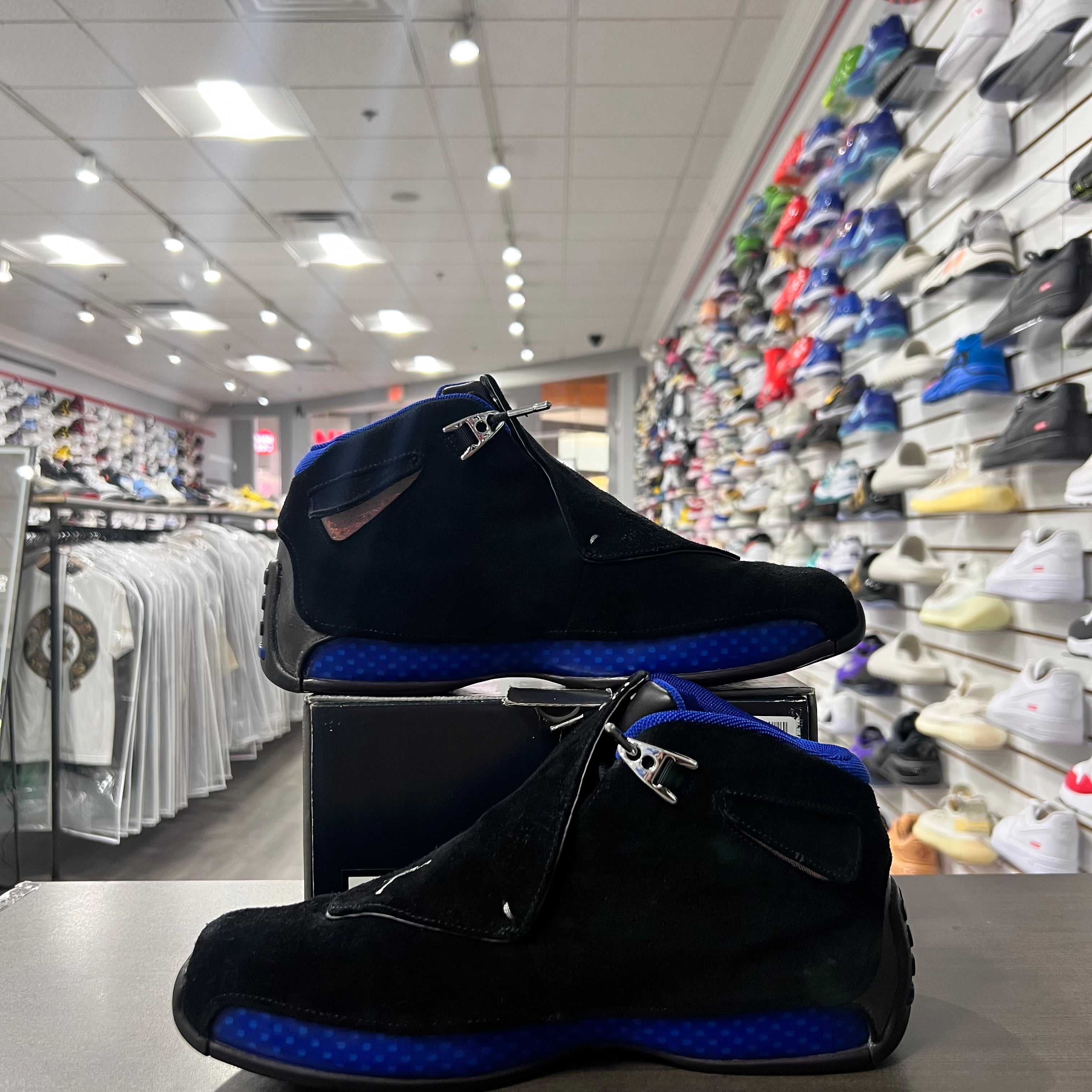Jordan Retro 18 Black Sport Royal (2018)(Lightly Worn)