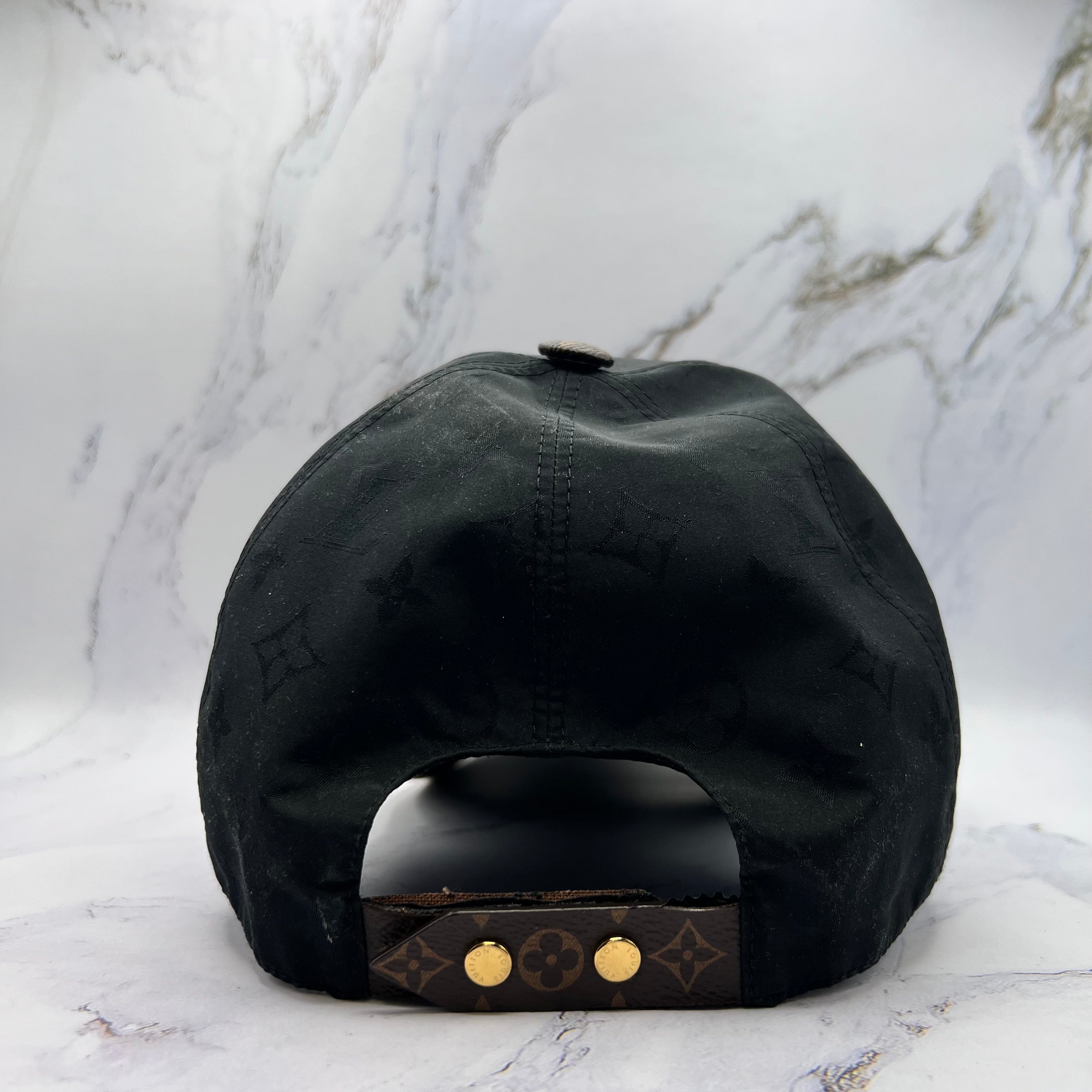 Louis Vuitton Reversible Monogram Hat Black Brown (Lightly Worn)