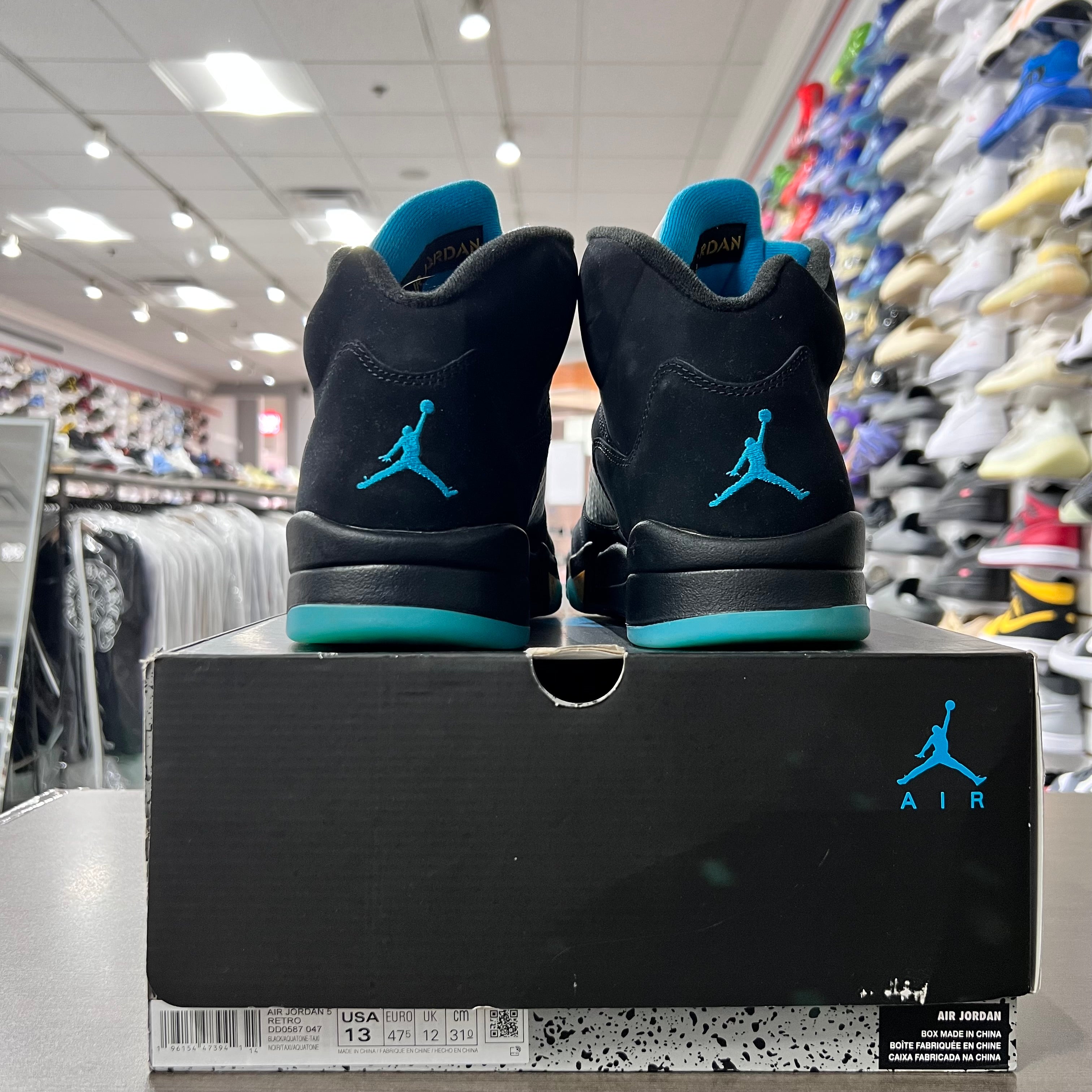 Jordan Retro 5 Mens Aqua (Lightly Worn)