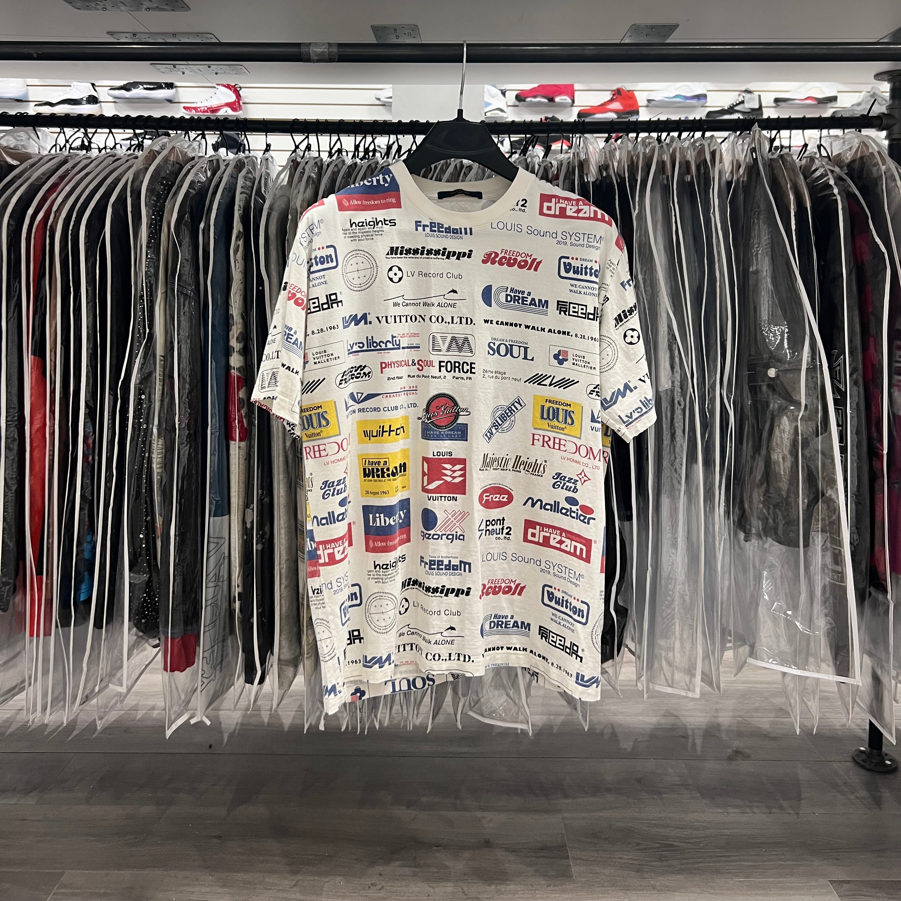 Louis Vuitton All Over Logo Tee (Lightly Worn)