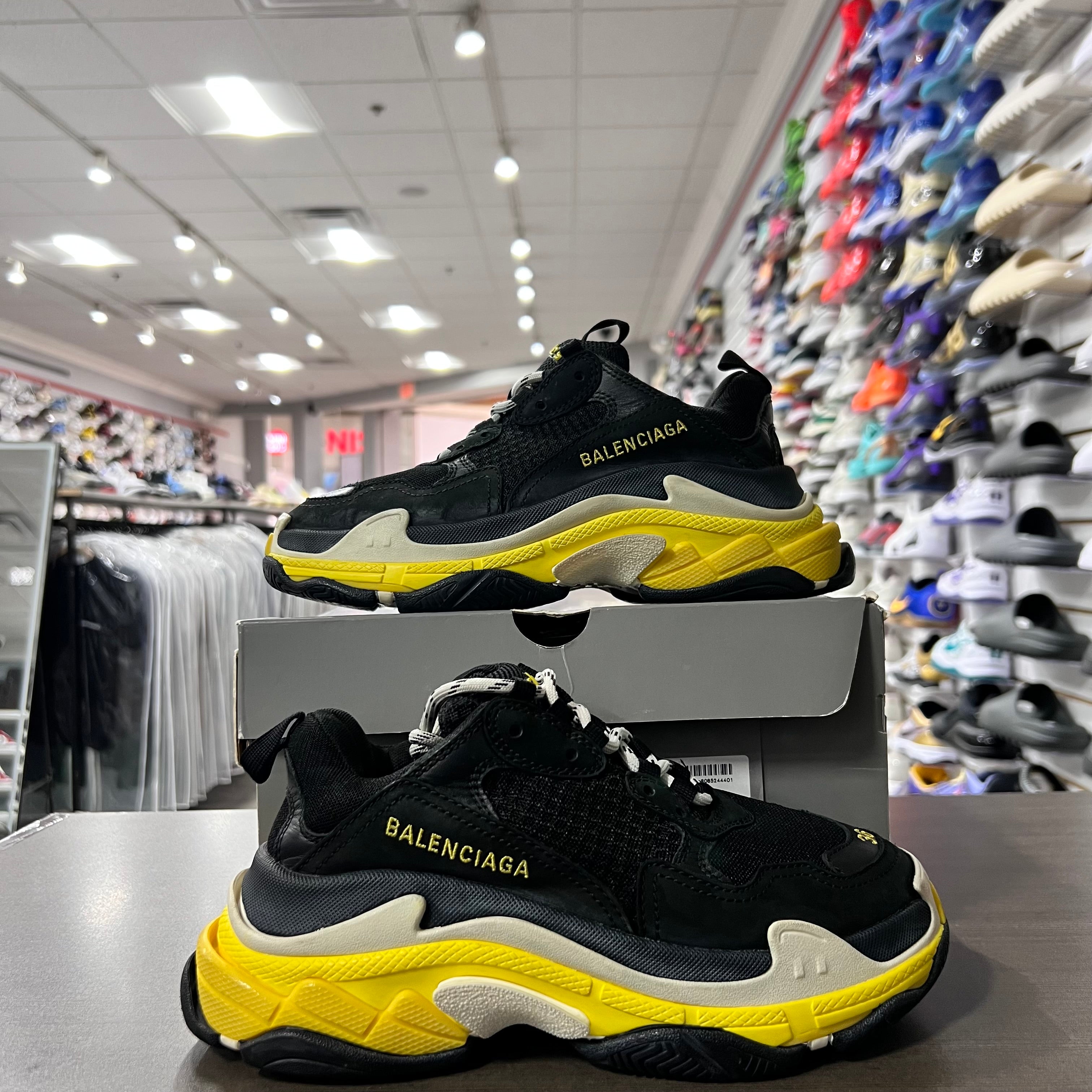 Balenciaga Triple S Black Yellow (Lightly Worn)