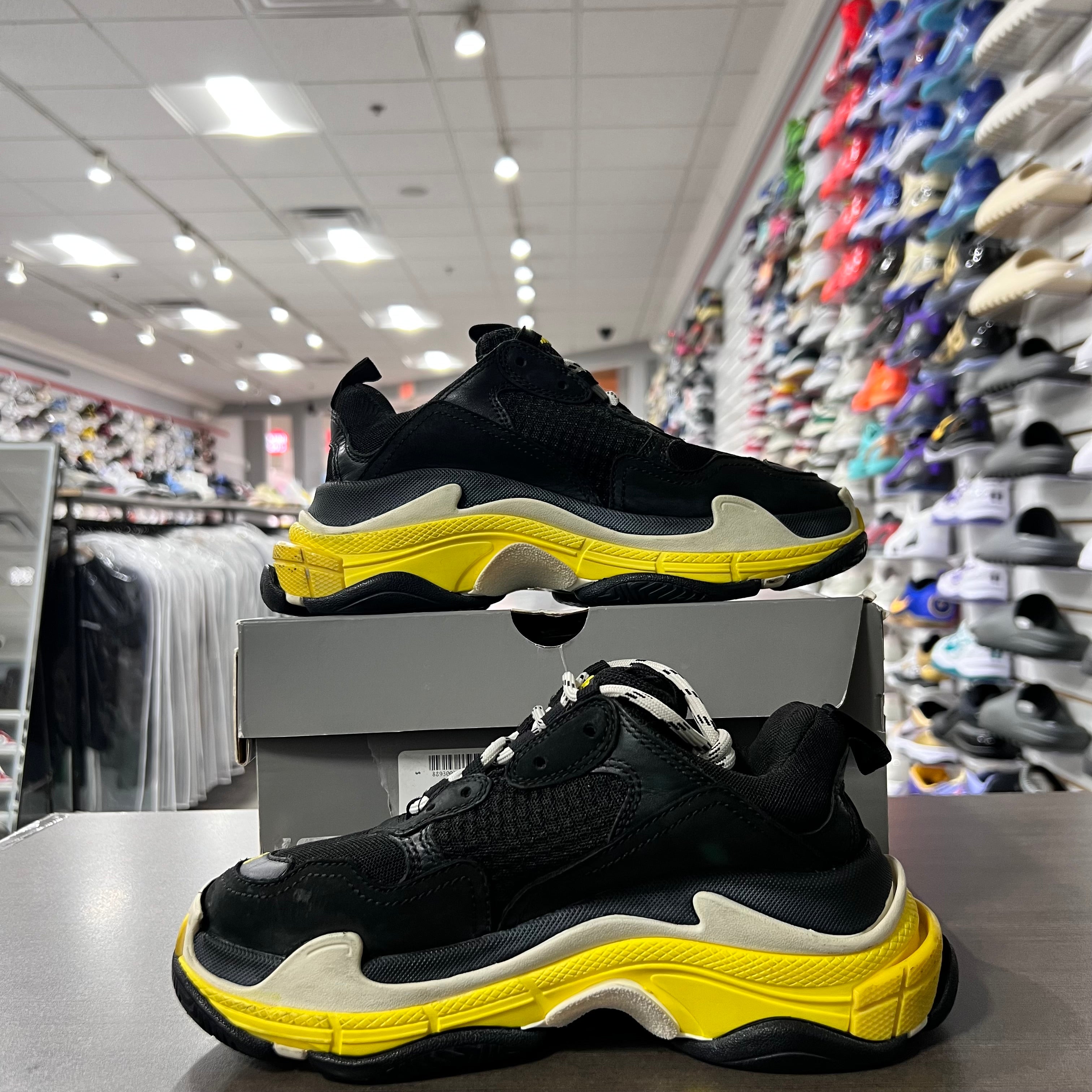 Balenciaga Triple S Black Yellow (Lightly Worn)