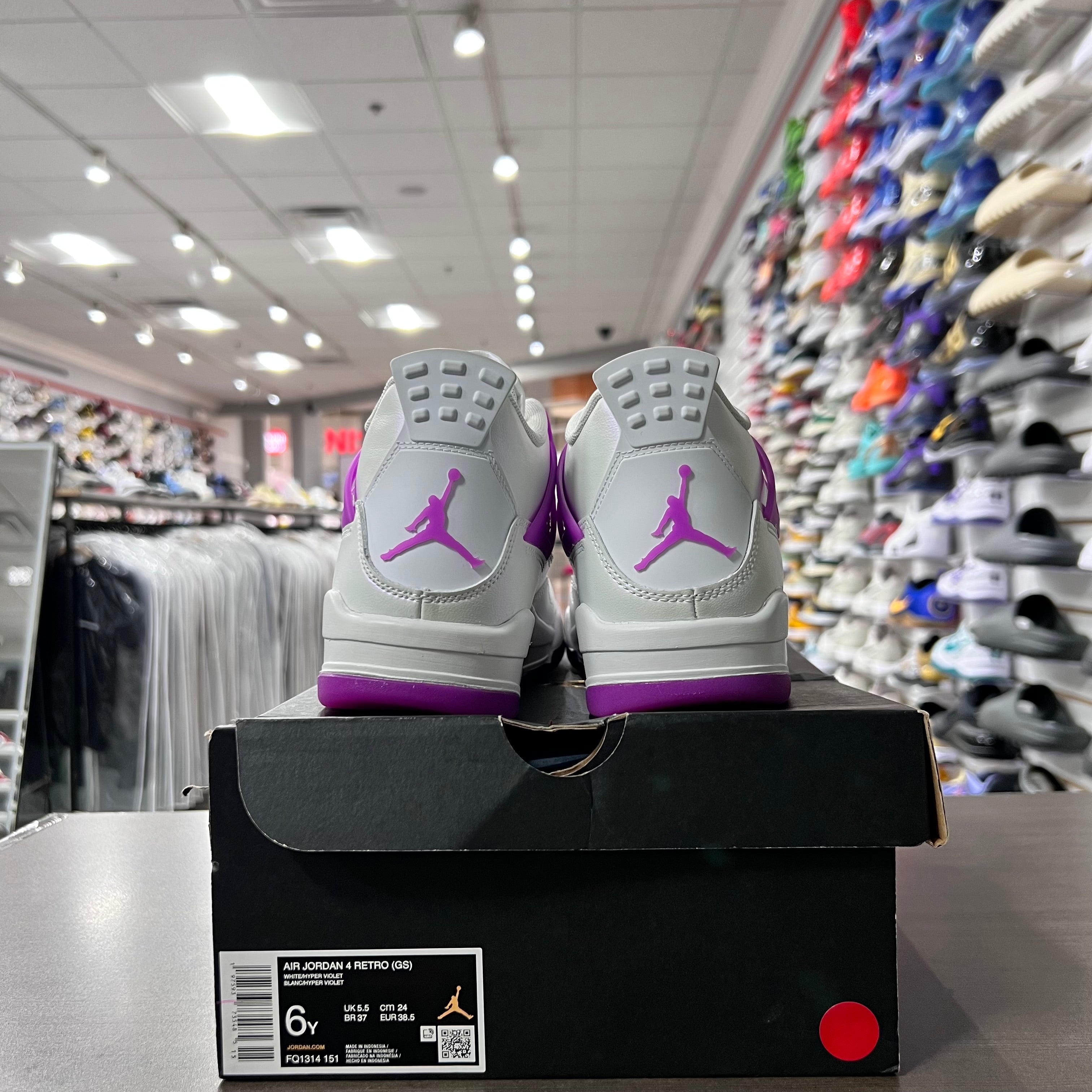 Jordan Retro 4 Gs Hyper Violet (Lightly Worn)