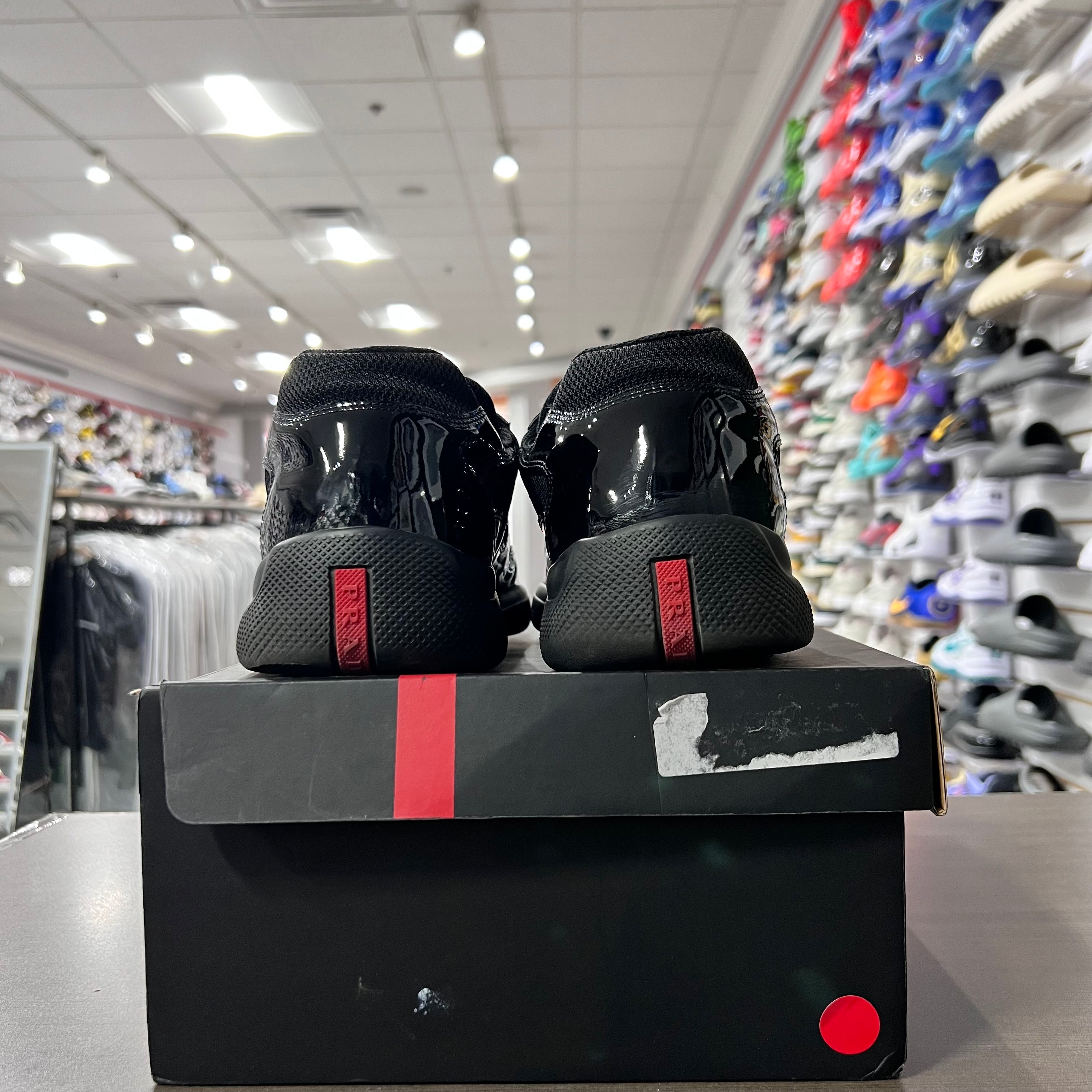 Prada Americas Cup Low Top Sneaker Black (Lightly Worn)