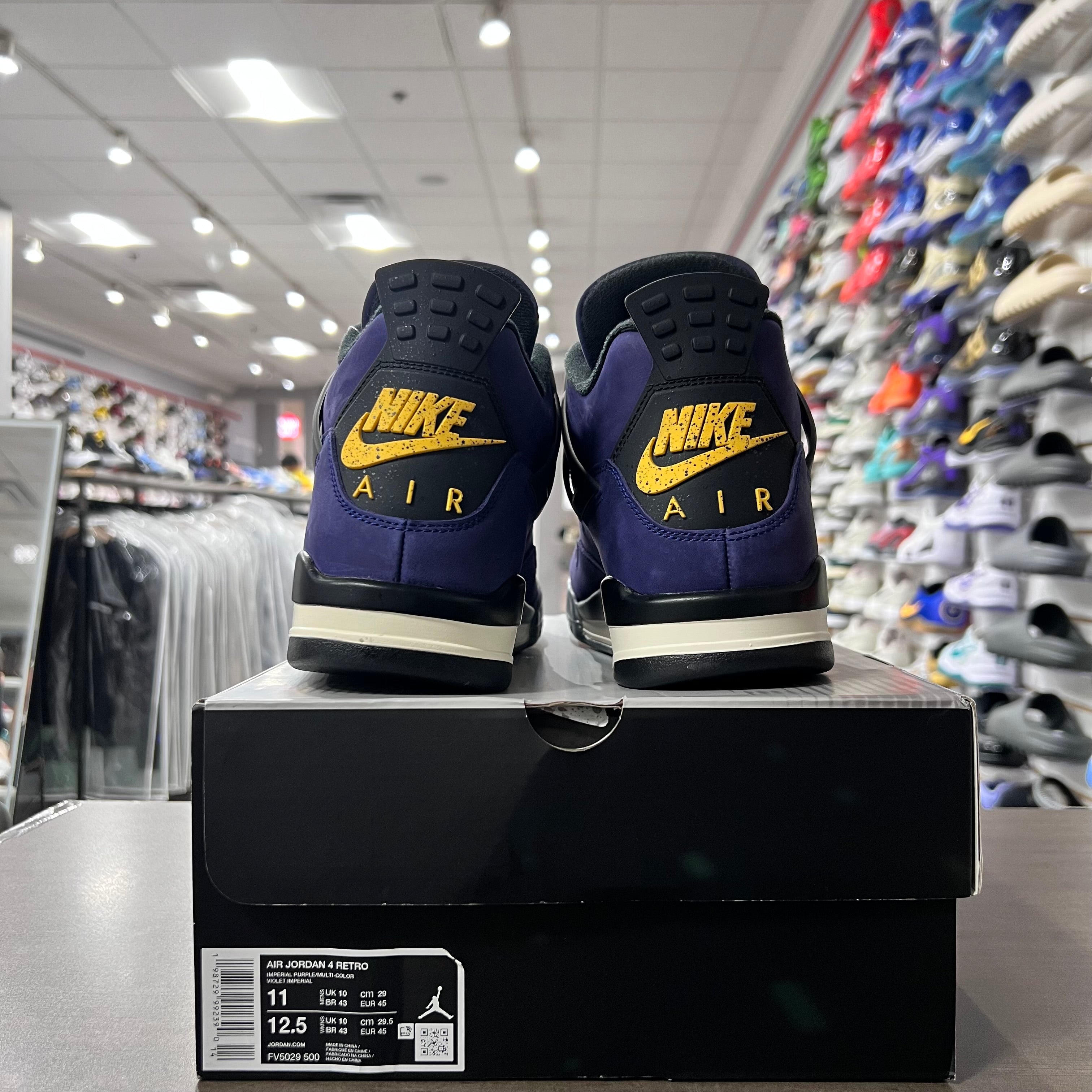 Jordan Retro 4 Mens Lakers (Lightly Worn)