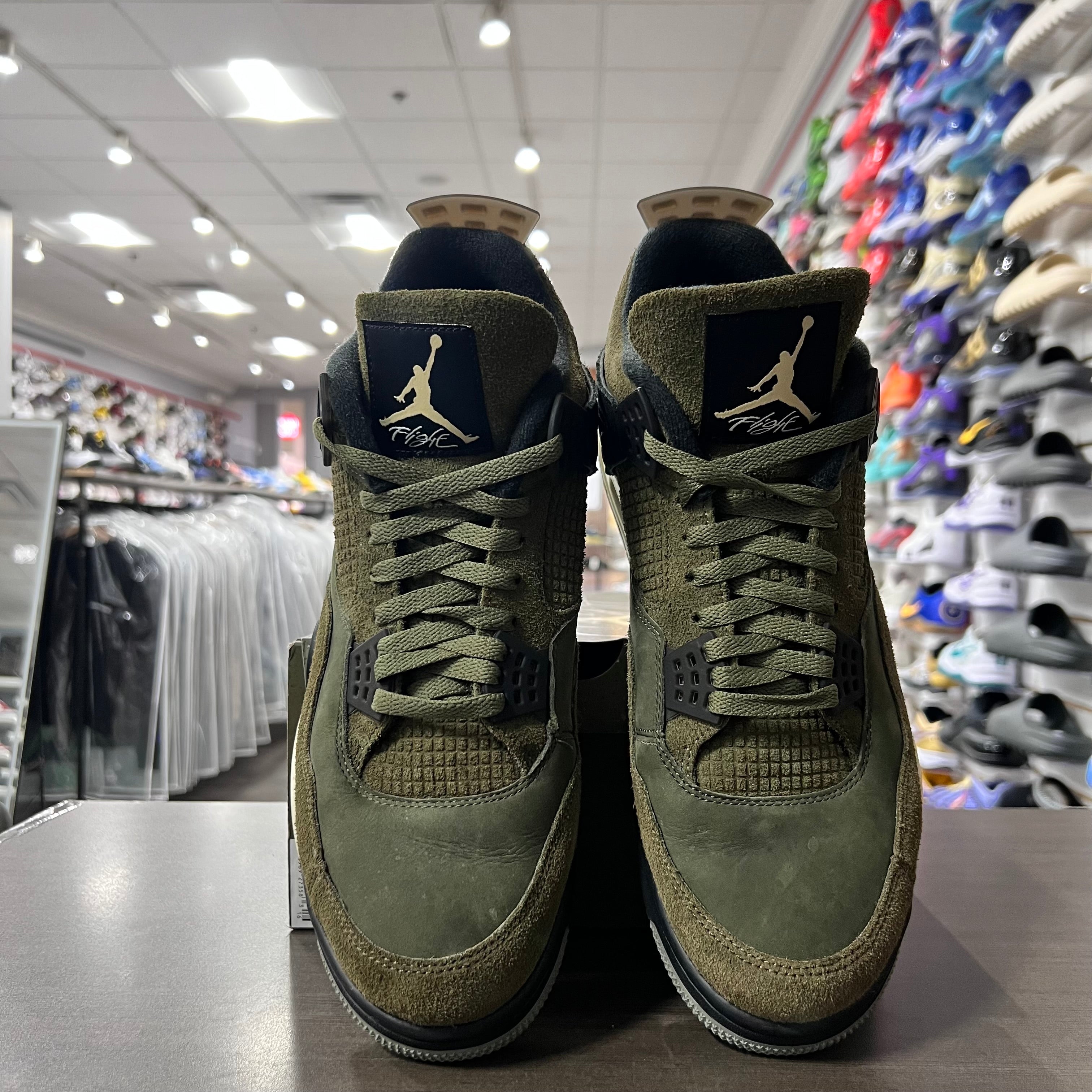 Jordan Retro 4 Mens Craft Olive (Lightly Worn)