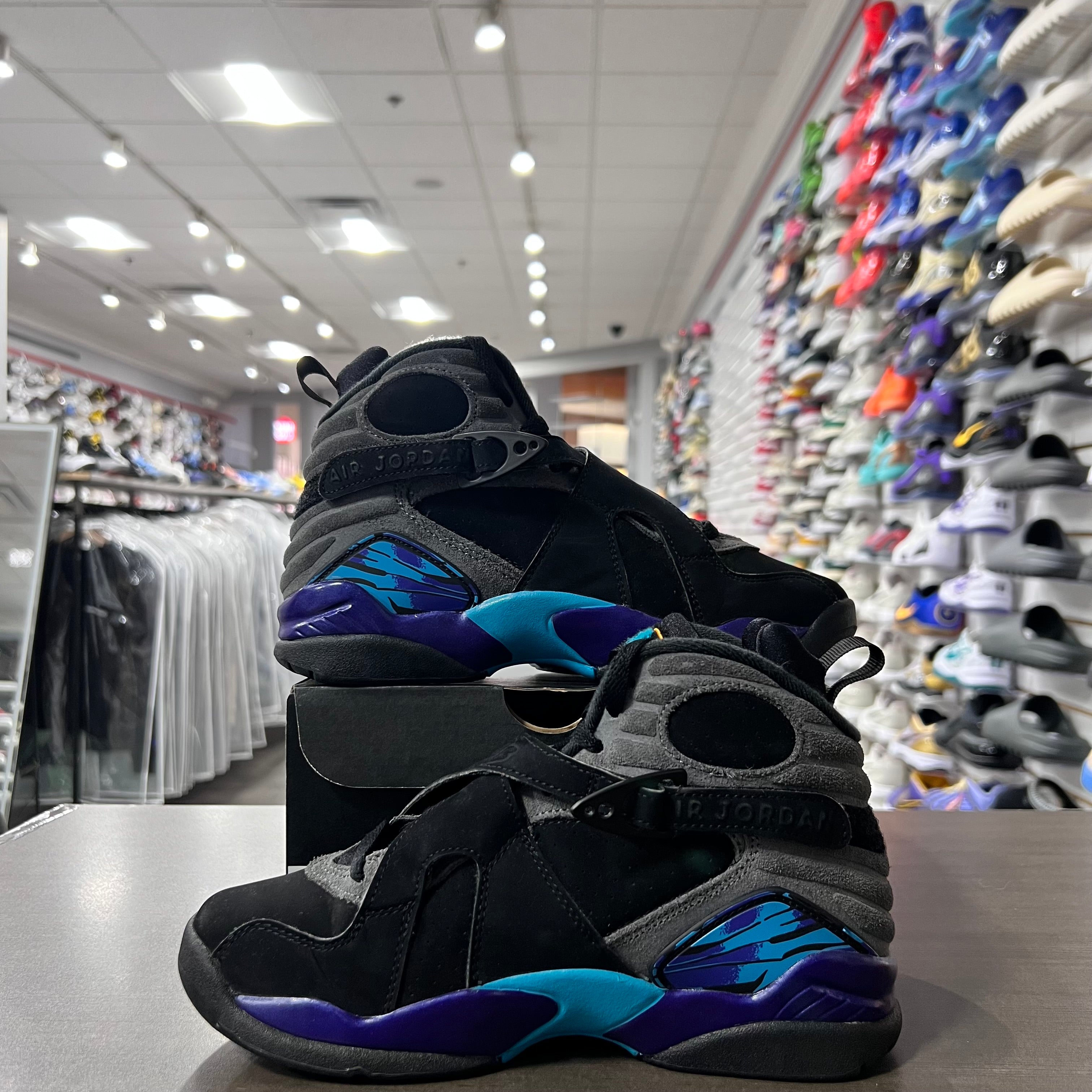 Jordan Retro 8 Gs Aqua (Lightly Worn+Replacement Box)